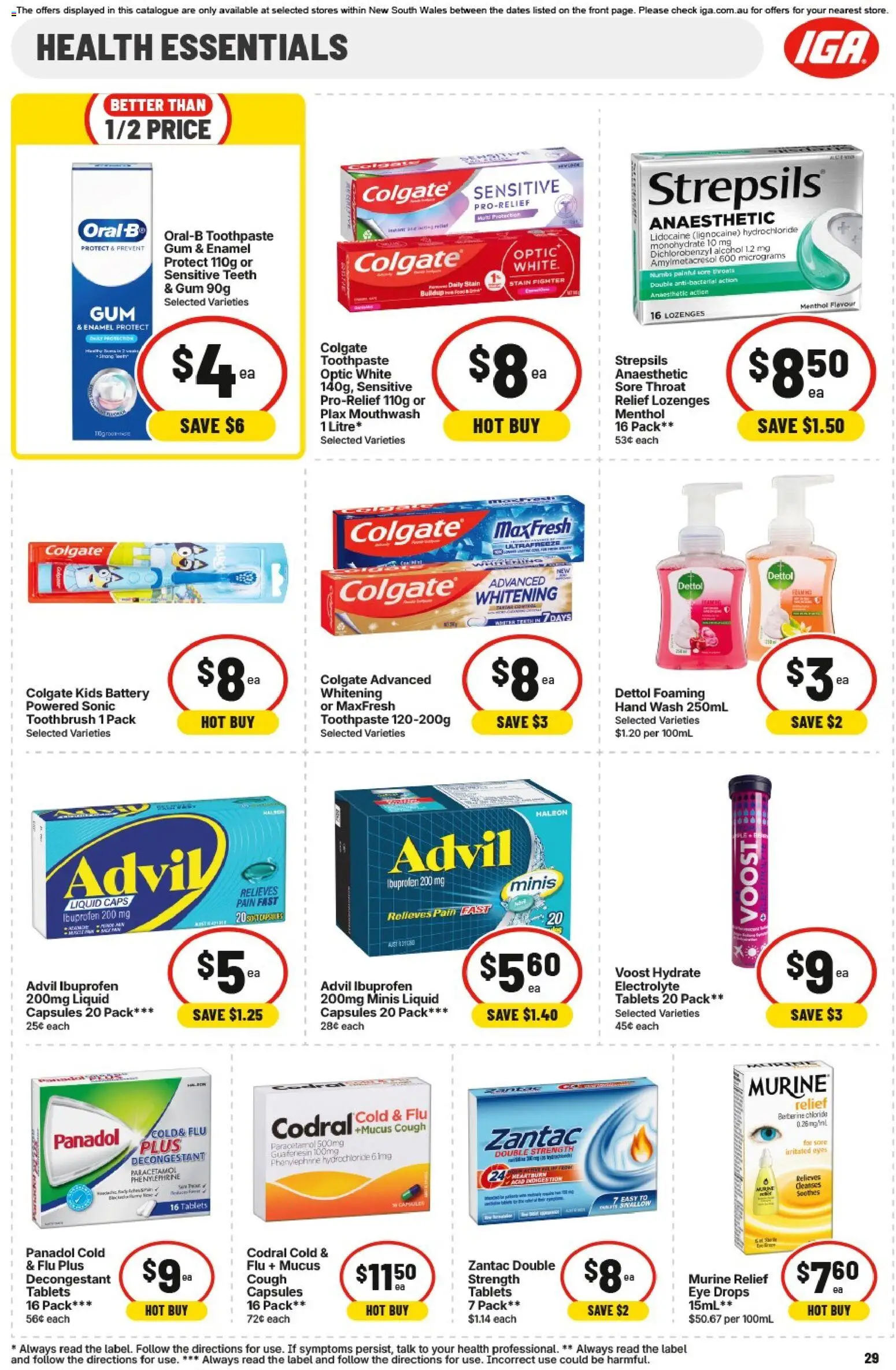 IGA catalogue - valid from 01/07/2026 | Page: 29 | Products: Battery, Sensitive teeth, Tablets, Hand wash