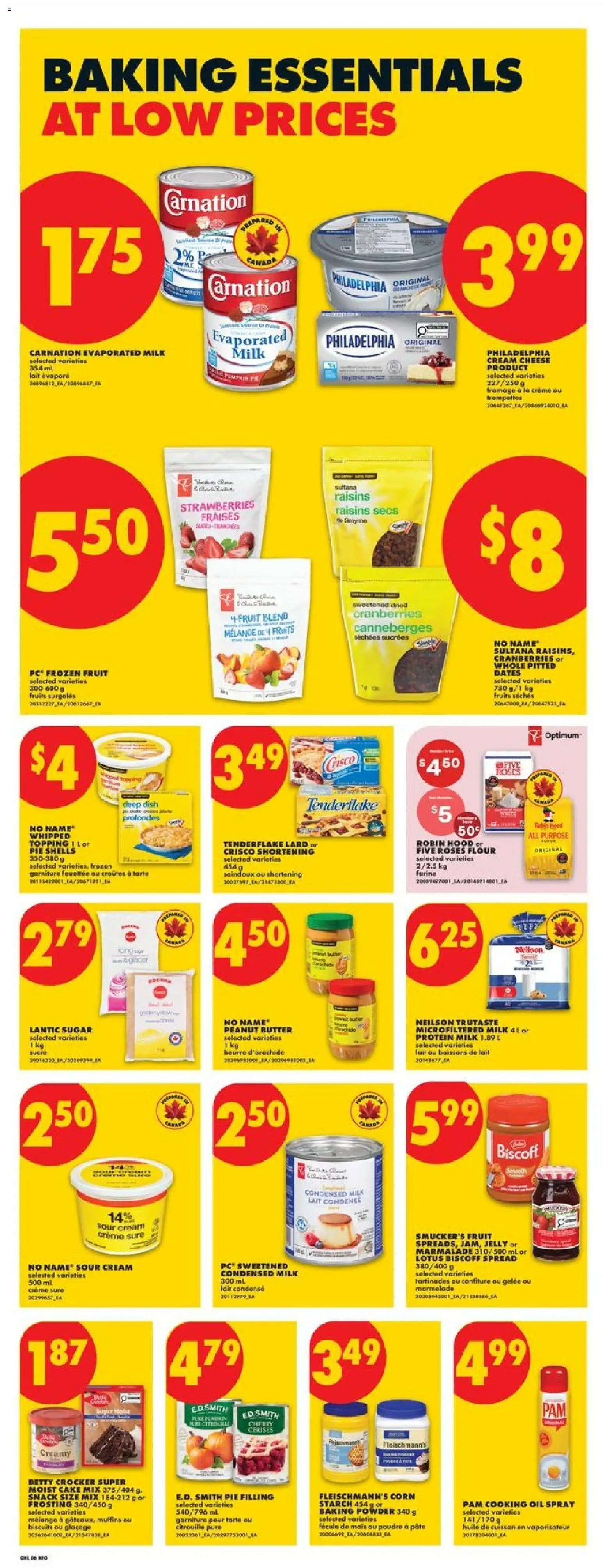 No Frills flyer valid from Oct 1, 2026 | Page: 13 | Products: Sugar, Cream cheese, Muffins, Cooking oil
