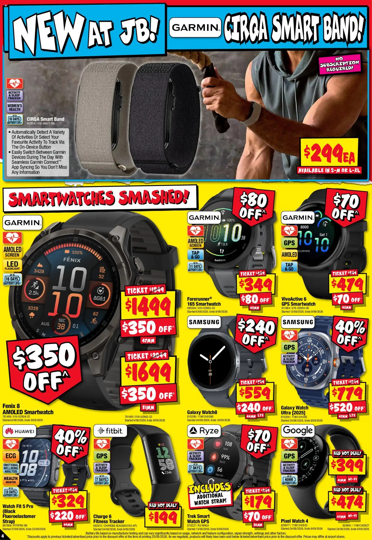 JB Hi-Fi catalogue - valid from 03/09/2026 | Page: 4 | Products: Battery, Watch, Screen, Smartwatch