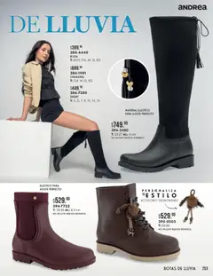 Vista previa de Andrea catálogo Verano, nuevo folleto de la tienda, válido en México a partir del 24.05.2026 | Página: 253 | Productos: Botas, Chamarra, Short, Té