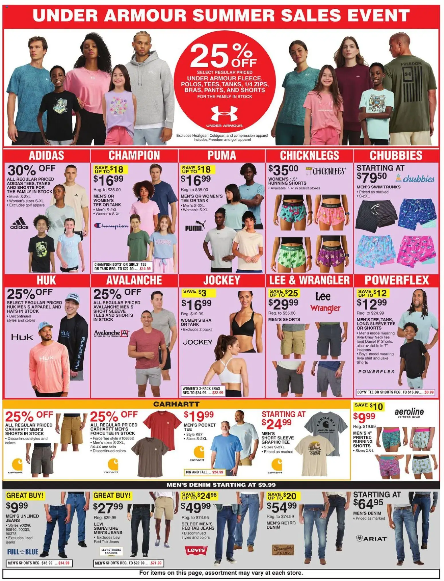 Dunham's Sports Weekly Ad - valid from 07/18/2026 | Page: 9 | Products: Shirt, Shorts, Bra, Jeans