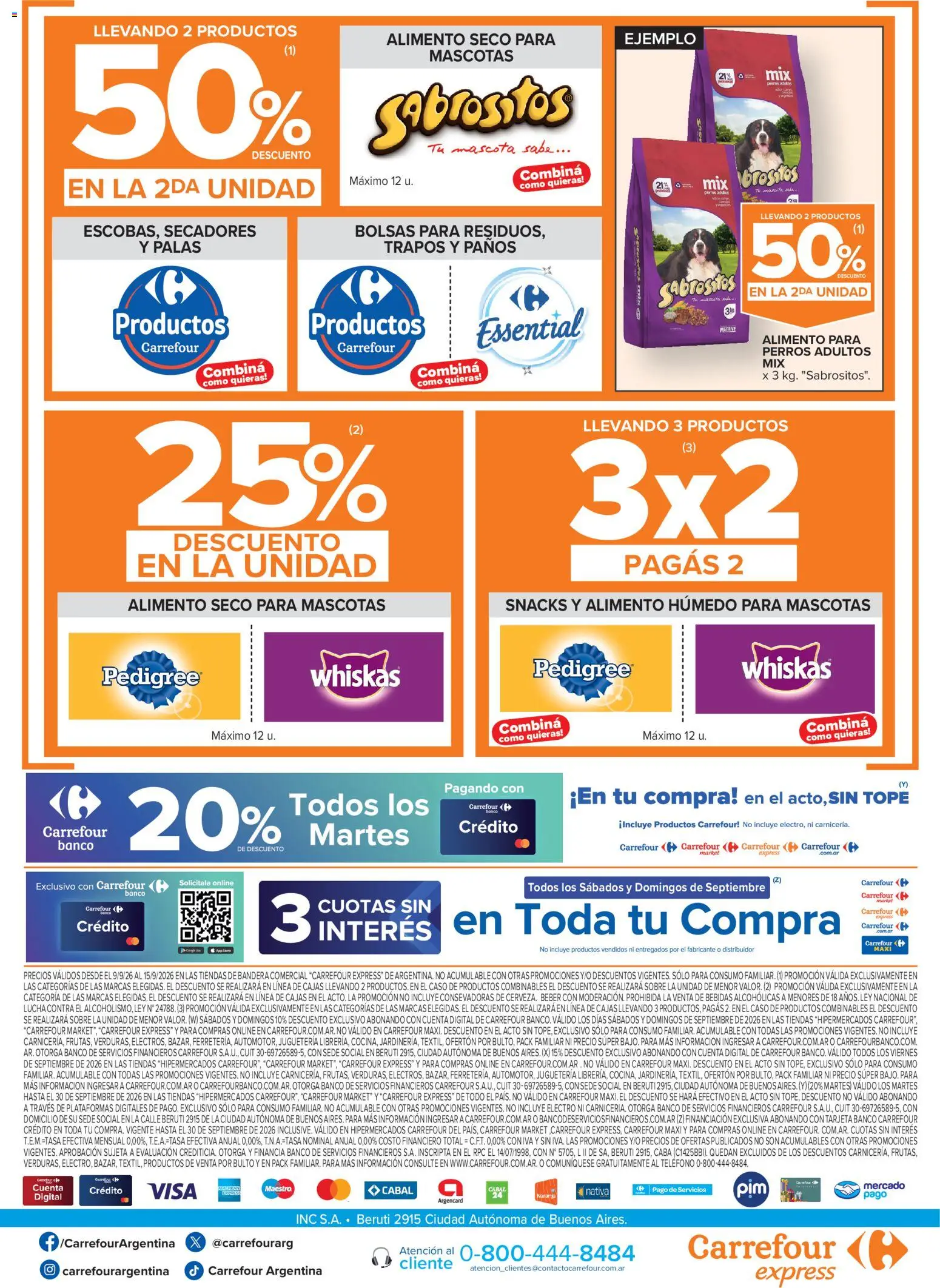Carrefour Express catálogo │ válido desde el 09/09/2026 | Página: 6 | Productos: Teléfono, Sobre, Alimento para perros, Snacks