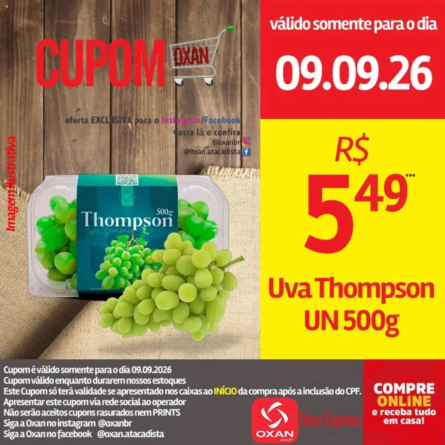 Oxan Atacadista Folheto - válido de 09/09/2026 | Página: 18 | Produtos: Uva