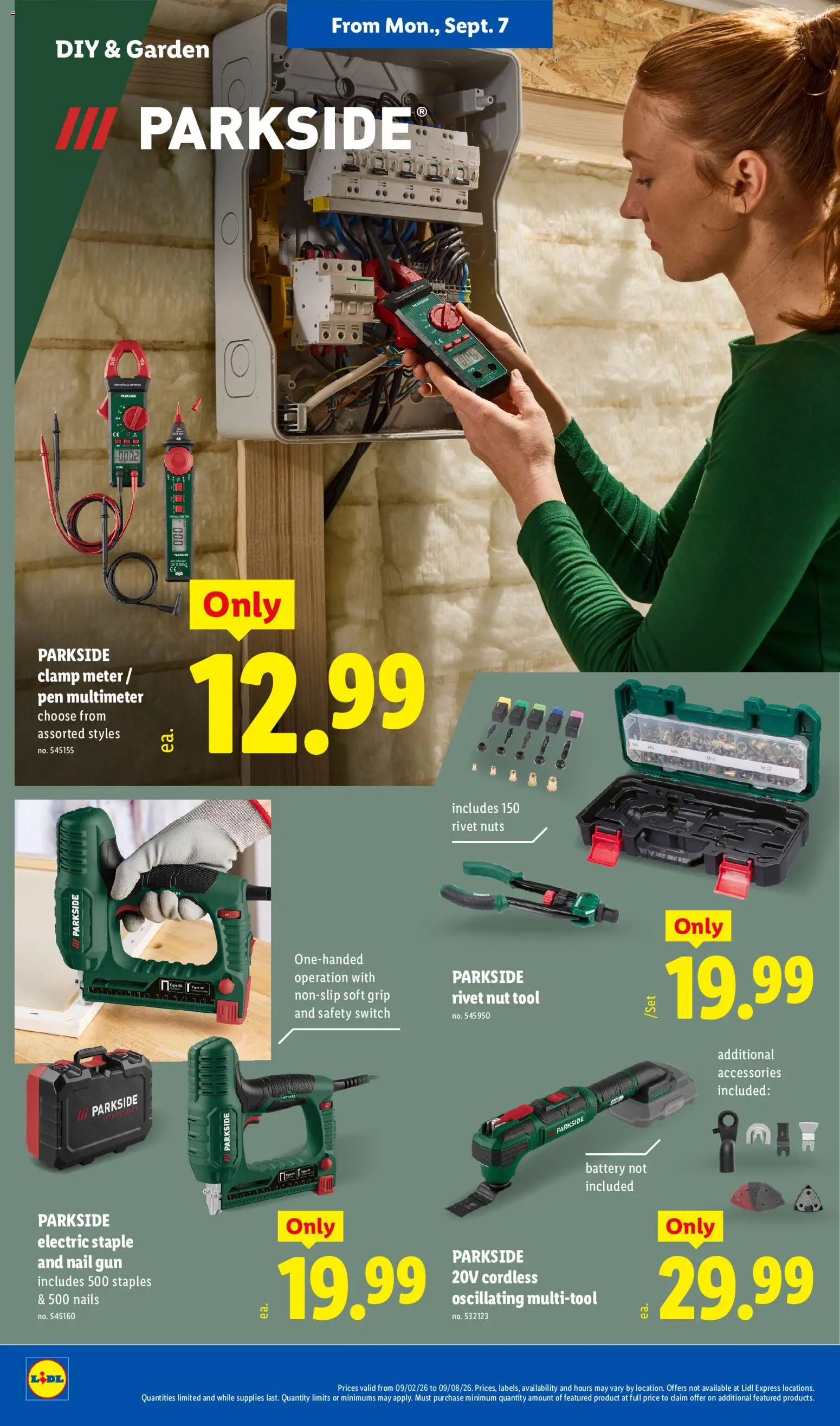 Lidl Weekly Ad - valid from 09/02/2026 | Page: 30 | Products: Battery, Staple, Nuts, Gun