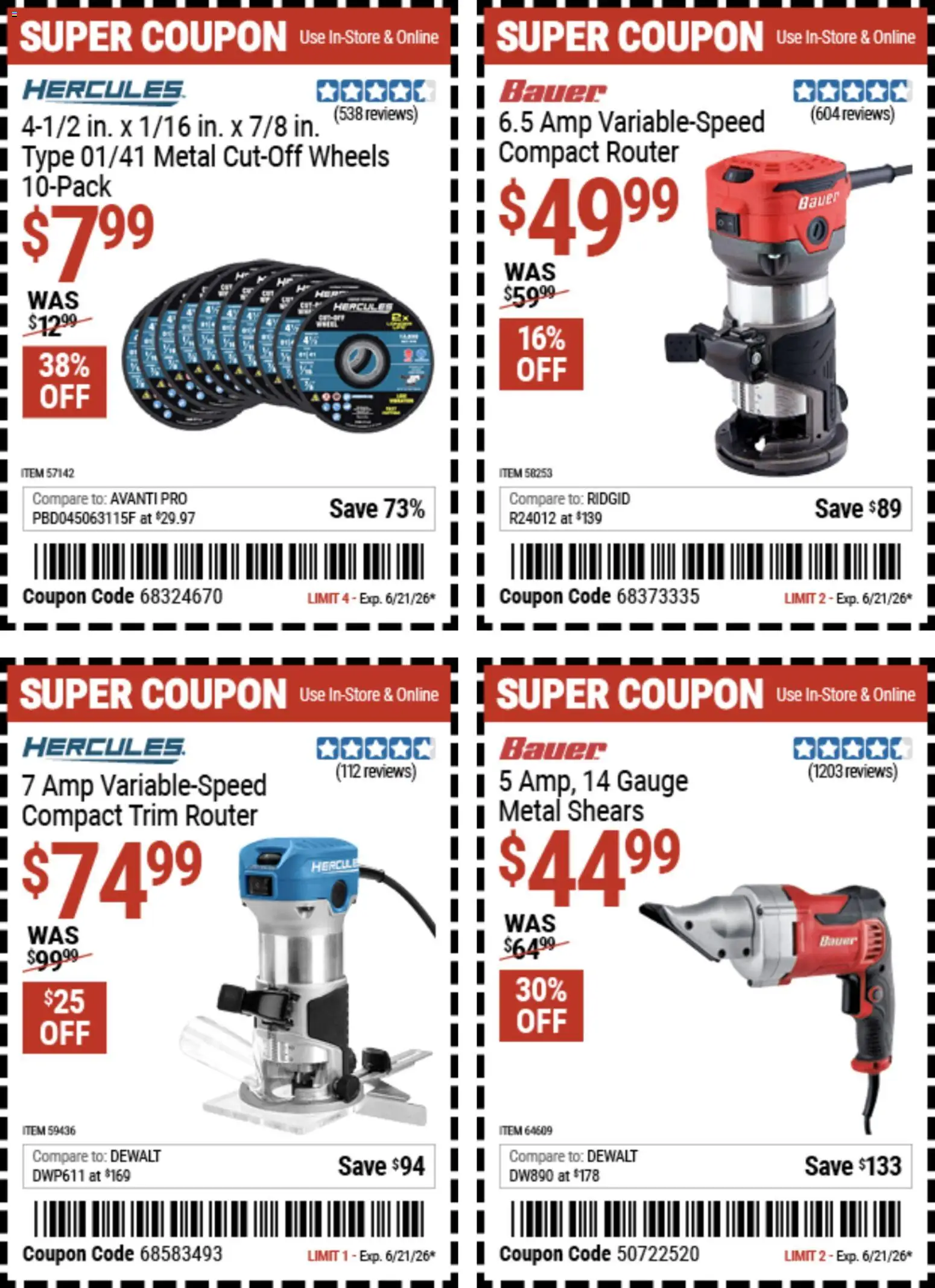 Harbor Freight Weekly Ad - valid from 08.06.2026 | Page: 18 | Products: Trim