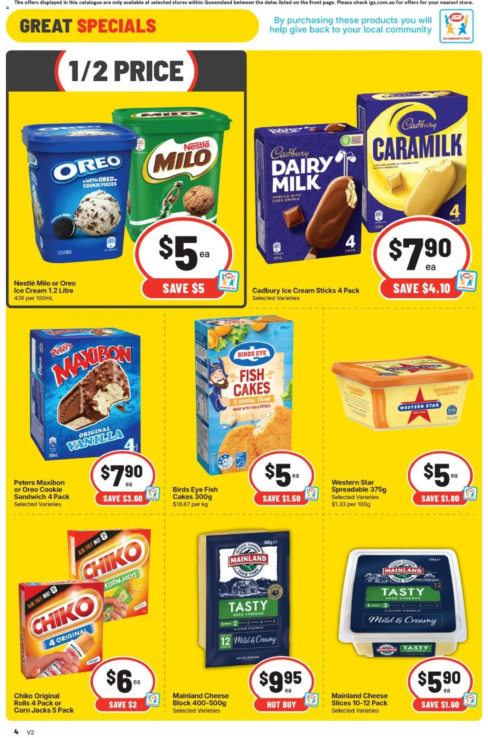 IGA catalogue - valid from 19/08/2026 | Page: 4 | Products: Milk, Cheese, Cream, Oreo