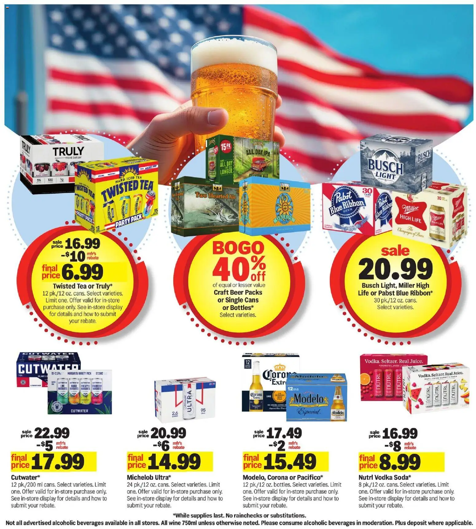 Meijer Weekly Ad - MI - valid from 06/24/2026 | Page: 37 | Products: Juice, Wine, Tea, Vodka