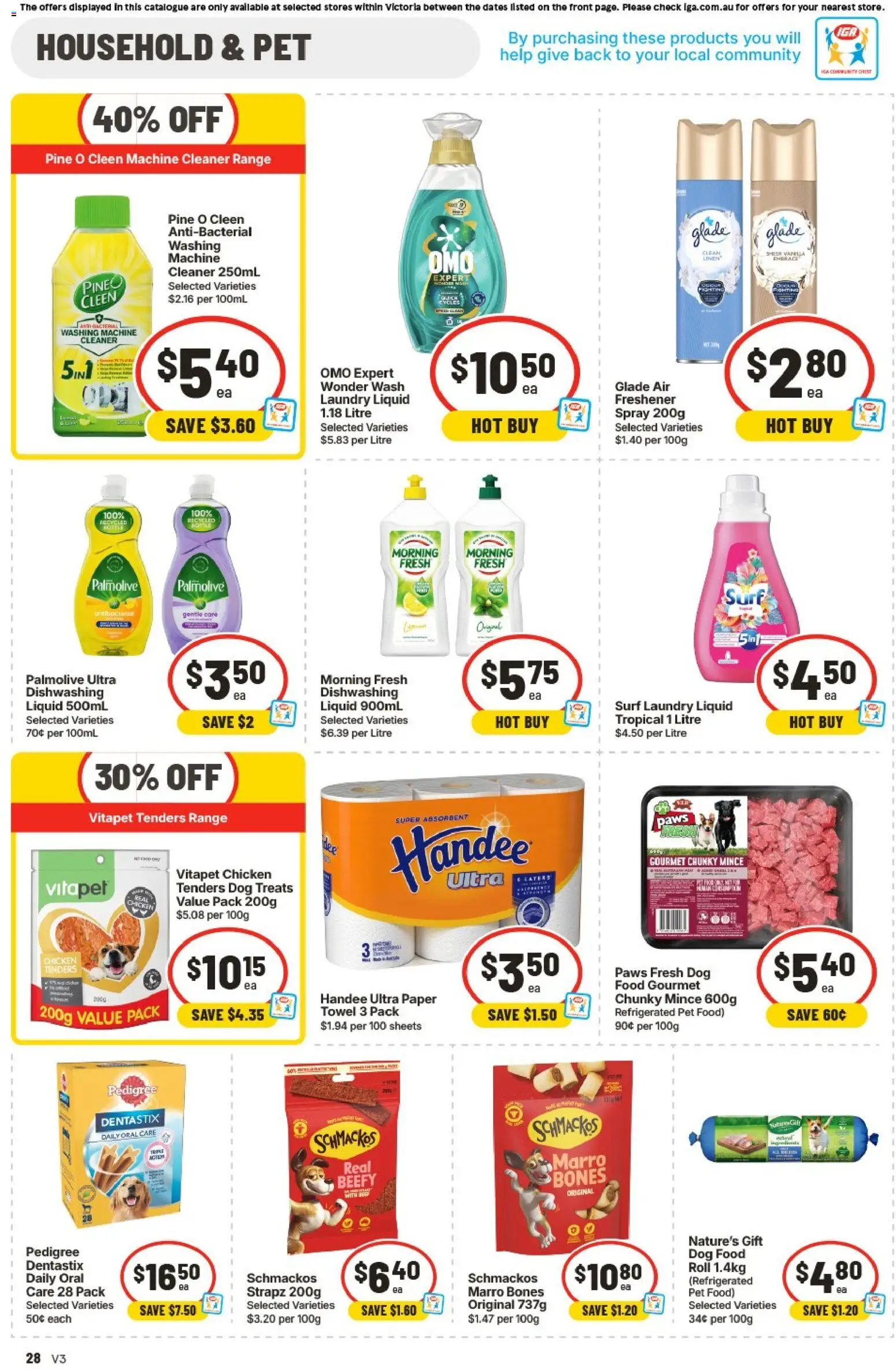 IGA catalogue - valid from 29/07/2026 | Page: 28 | Products: Household, Linen, Chicken, Beef