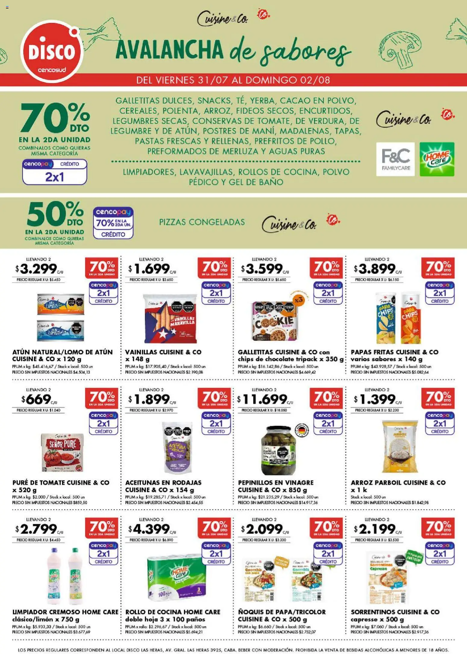 Disco - Ofertas | Córdoba │ válido desde el 30/07/2026 | Página: 7 | Productos: Disco, Aceitunas, Atún, Papas fritas