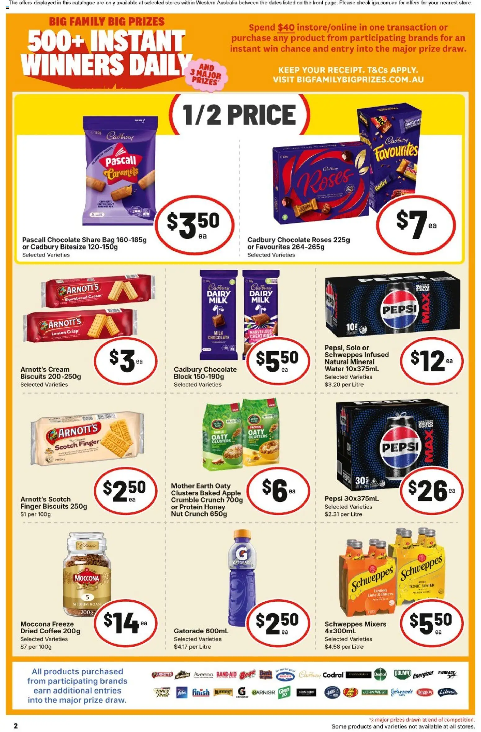 IGA catalogue - valid from 08/07/2026 | Page: 2 | Products: Milk, Cream, Moccona, Bag