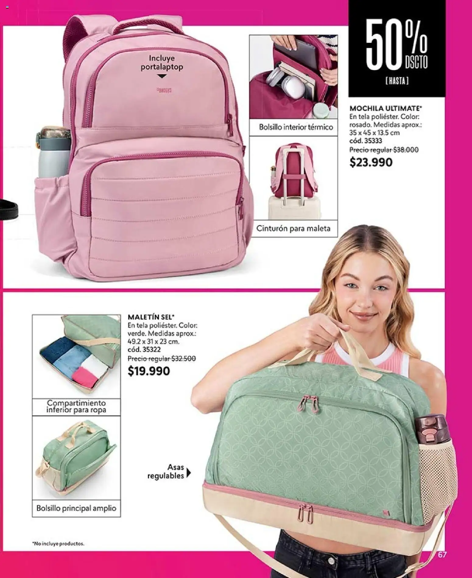 Catálogo CyZone Campaña 13 │ válido desde el 25.07.2026 | Página: 67 | Productos: Maletin, Mochila, Maleta, Cinturón