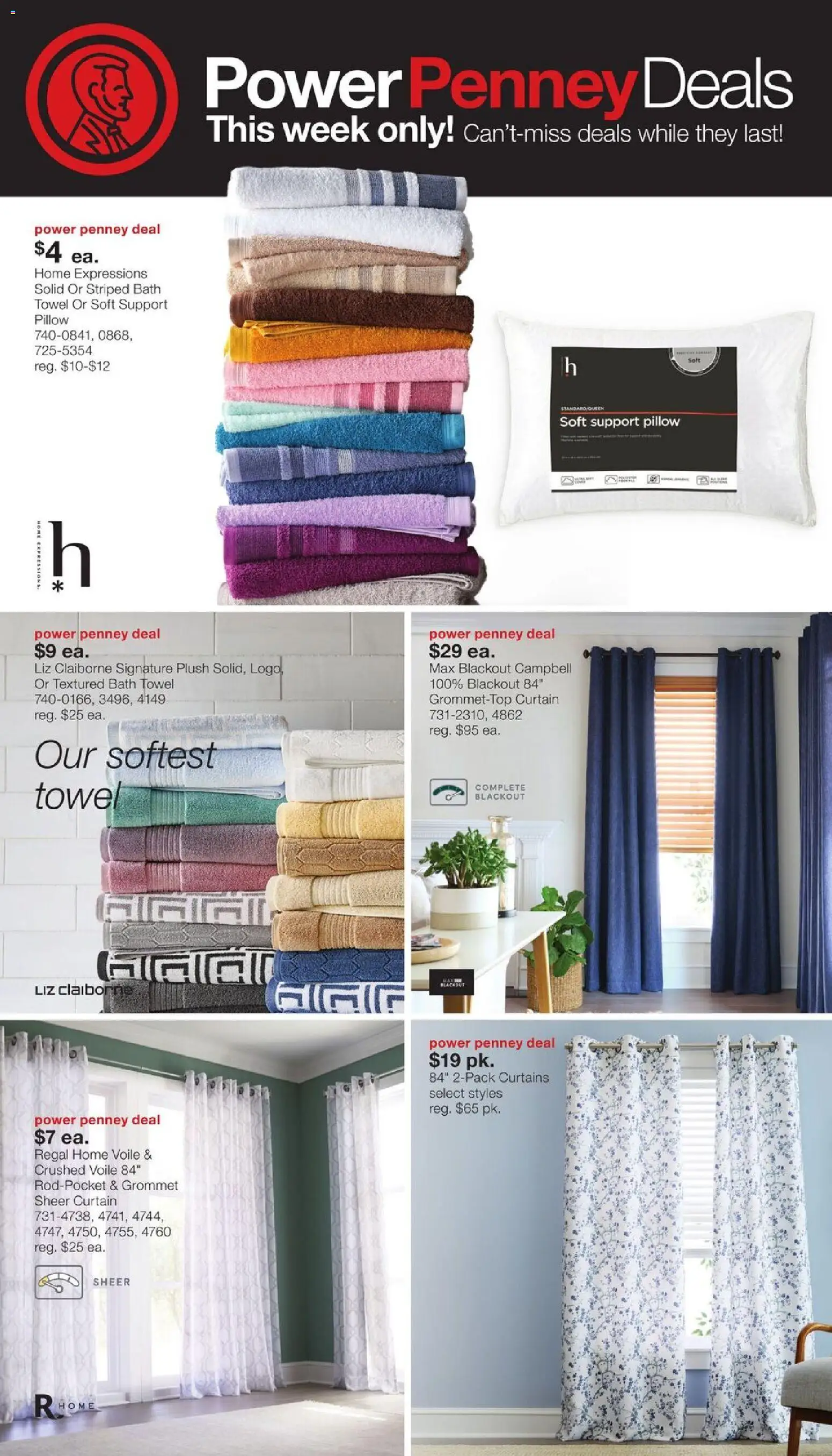 JCPenney Semi-Annual Home Sale - valid from 07/13/2026 | Page: 33 | Products: Pillow, Bath