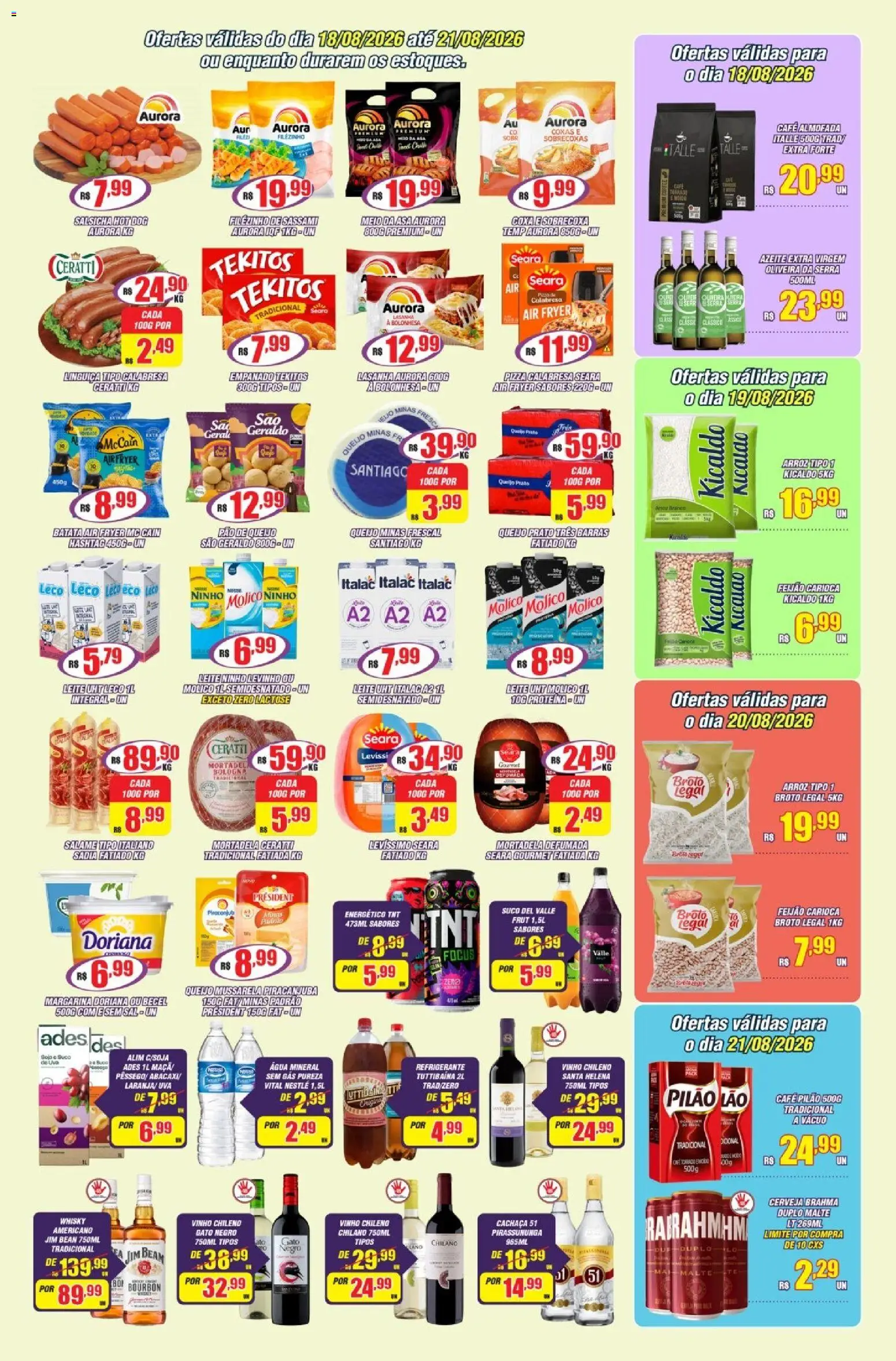 Violeta Supermercados Folheto - válido de 18/08/2026 | Página: 2 | Produtos: Energético, Whisky, Almofada, Batata