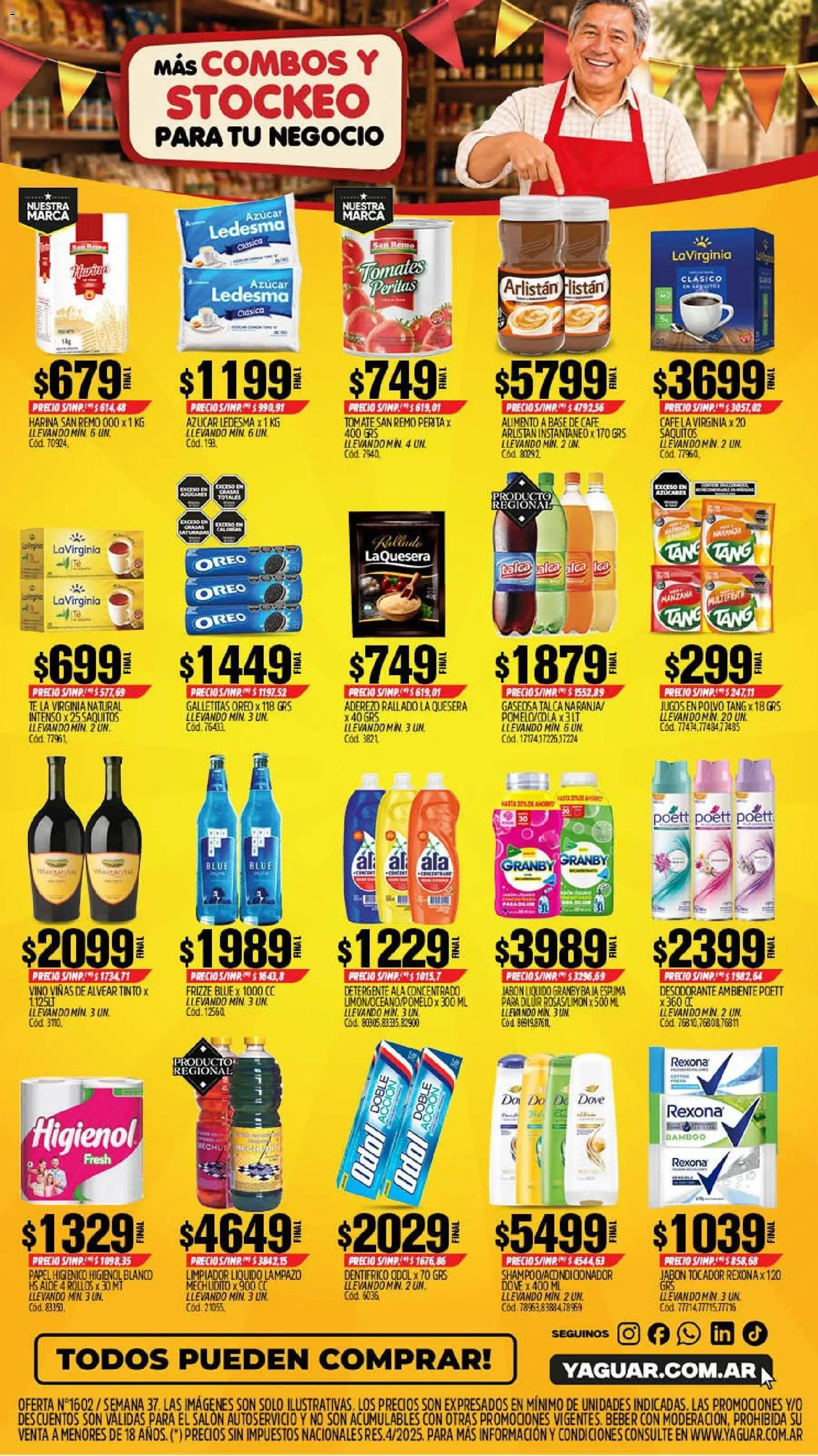 Yaguar - Oferta Semanal Mendoza │ válido desde el 07/09/2026 | Página: 2 | Productos: Aderezo, Polvo, Desodorante, Oreo
