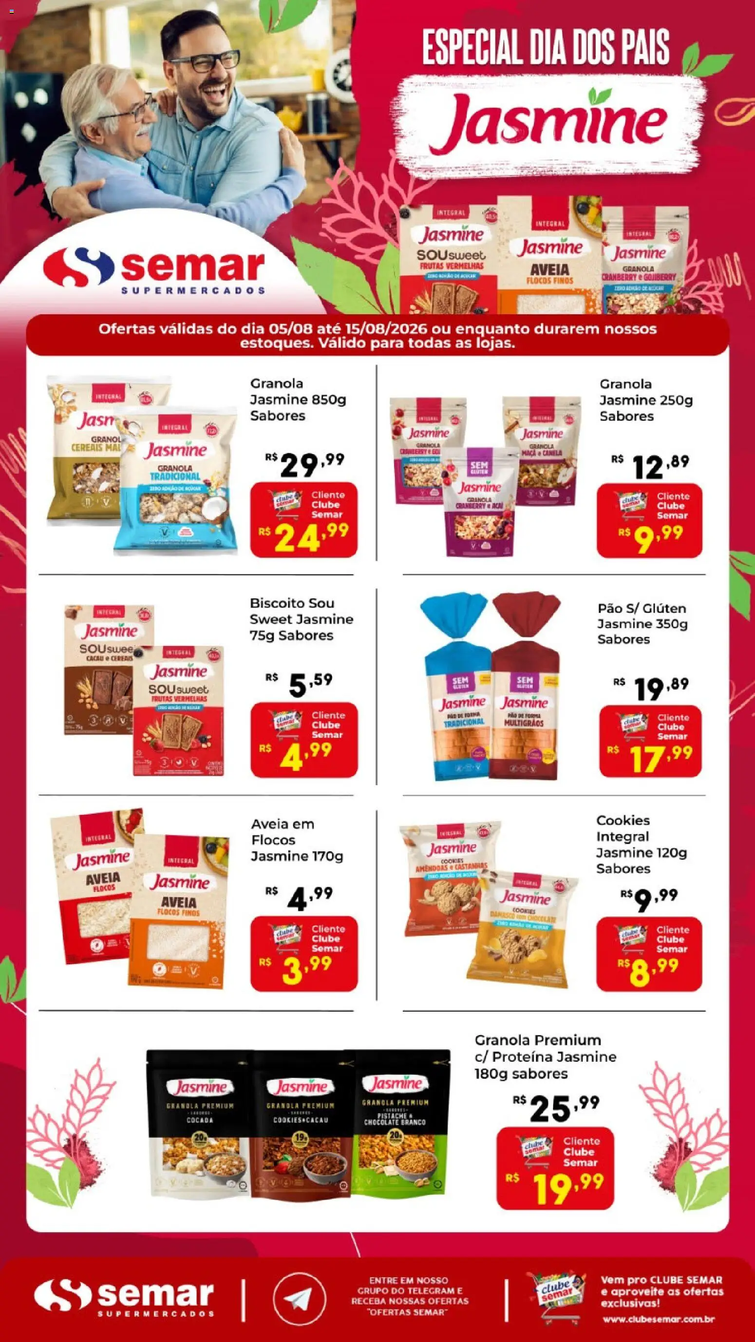 Semar Supermercado Folheto - válido de 05/08/2026 | Página: 1 | Produtos: Frutas, Cranberry, Cereais, Cookies