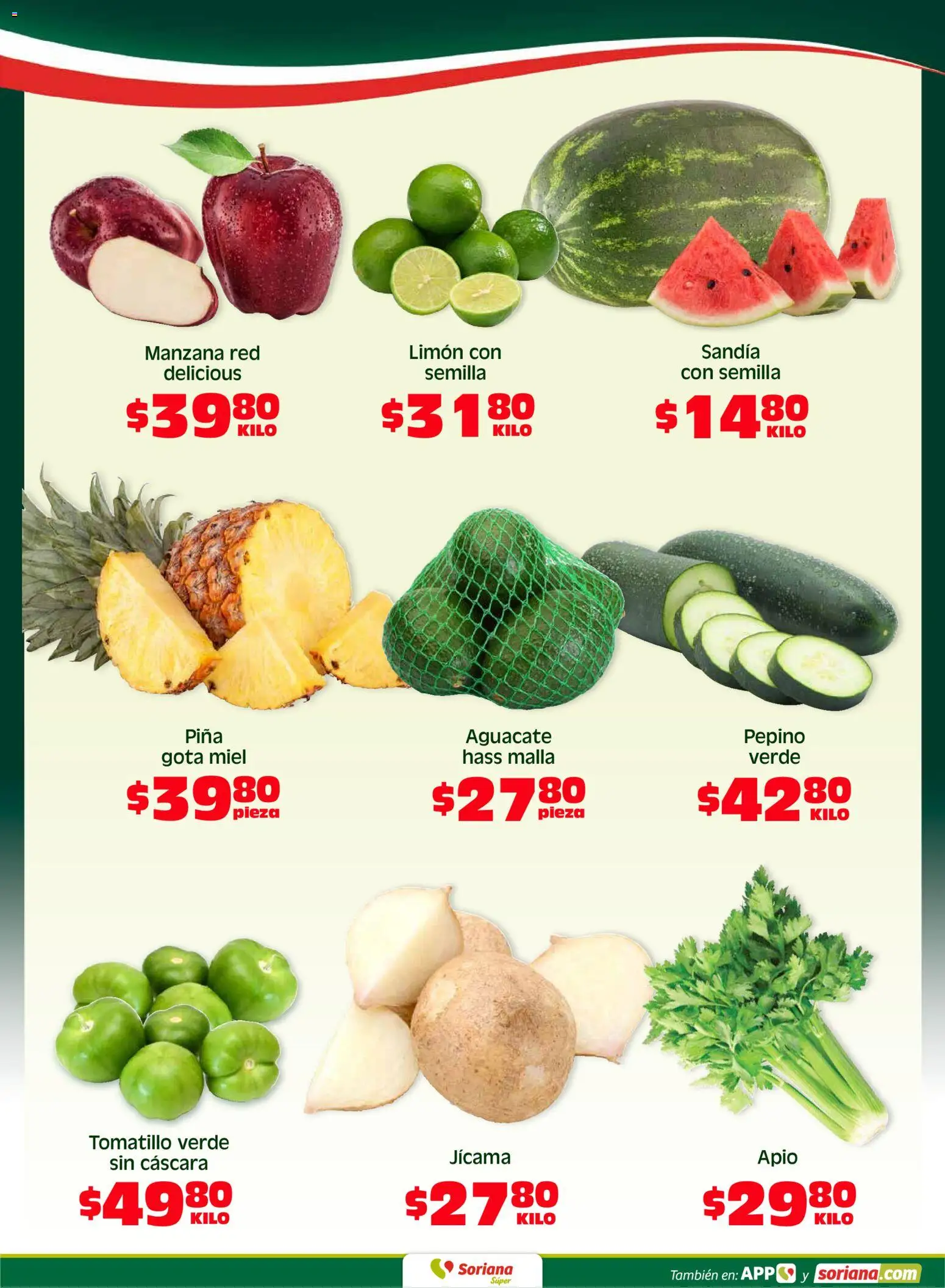 Nuevas ofertas de Soriana válidas en toda la República Mexicana desde el 01.05.2026. ¡Encuentra las mejores ofertas en Soriana Fin de Semana Súper: Tamaulipas (excepto Cd. Victoria y Tampico)! | Página: 2 | Productos: Manzana, Aguacate, Piña, Malla