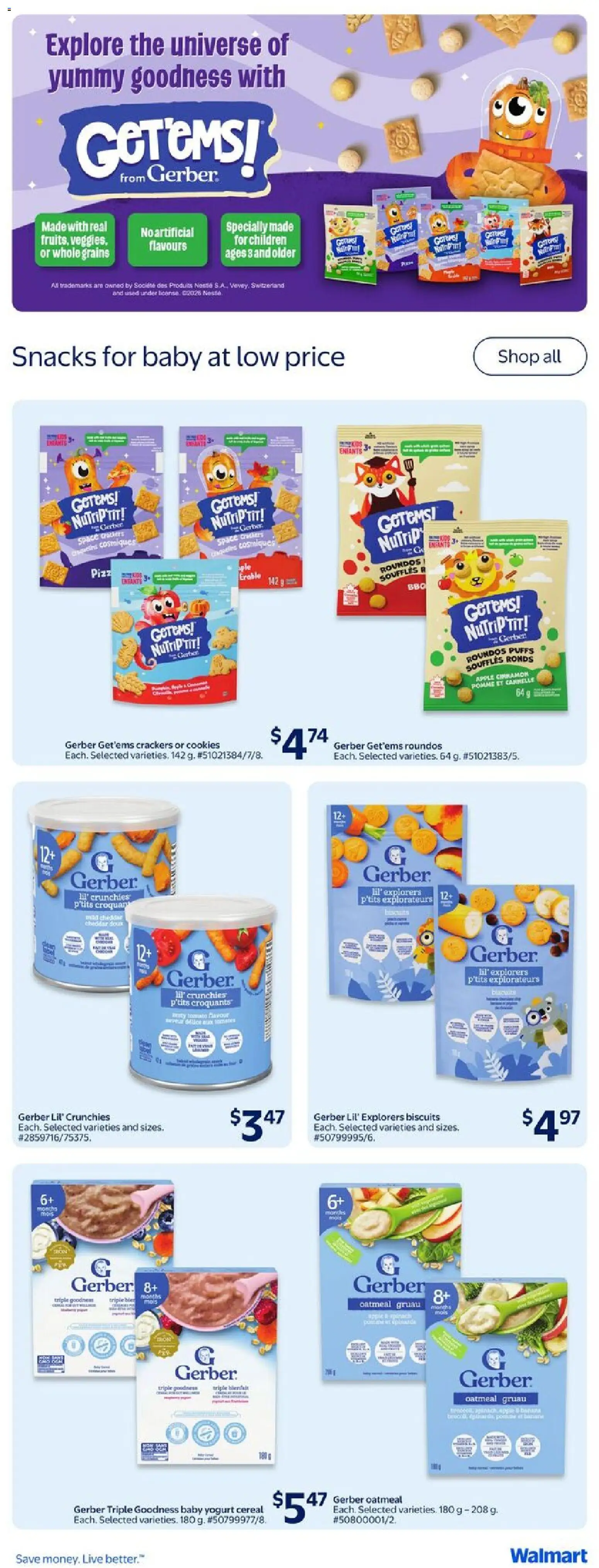 Walmart flyer valid from Jul 23, 2026 | Page: 14 | Products: Cookies, Yogurt