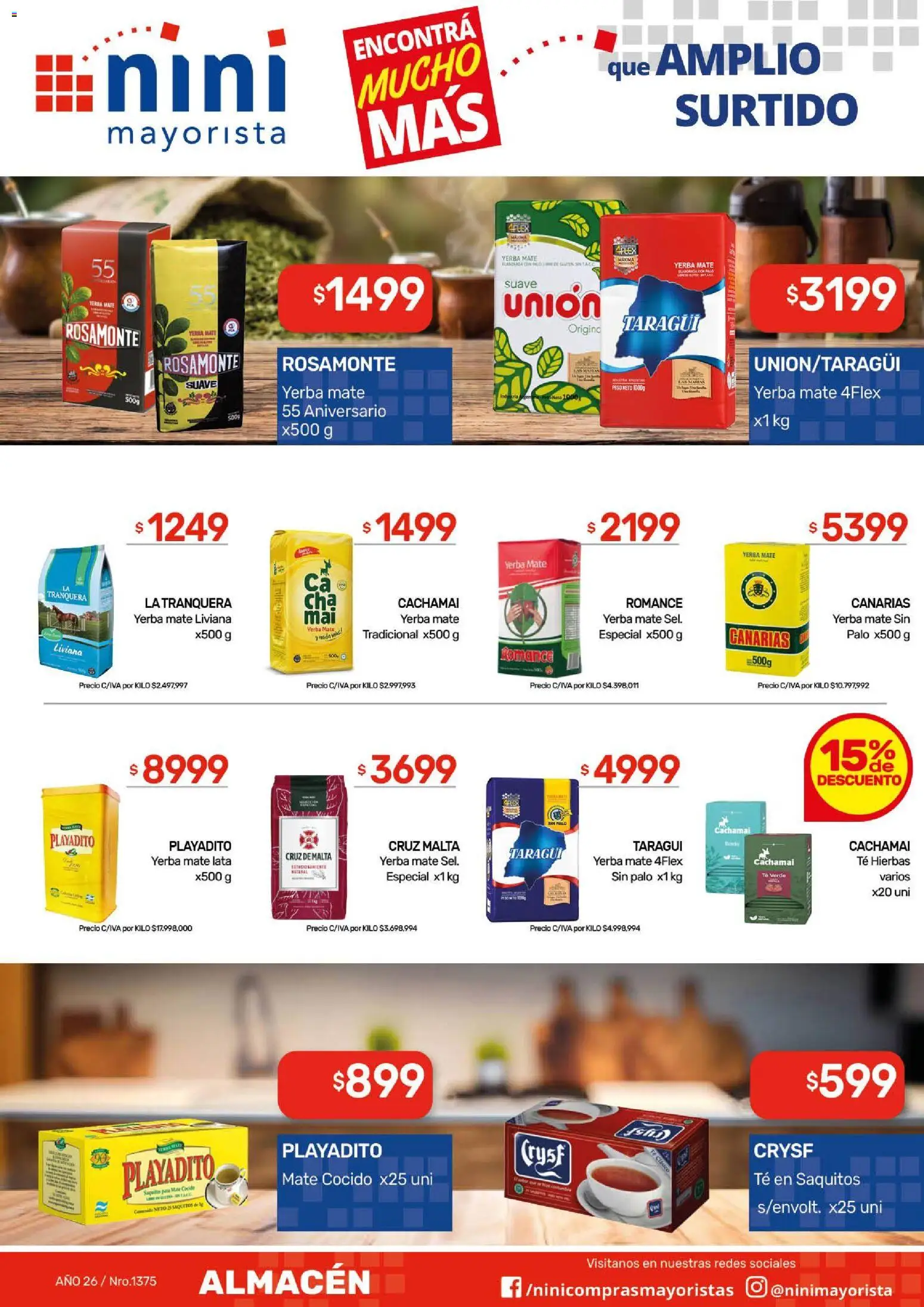 NINI Mayorista catálogo │ válido desde el 31/08/2026 | Página: 29 | Productos: Hierbas, Mate, Té verde, Té