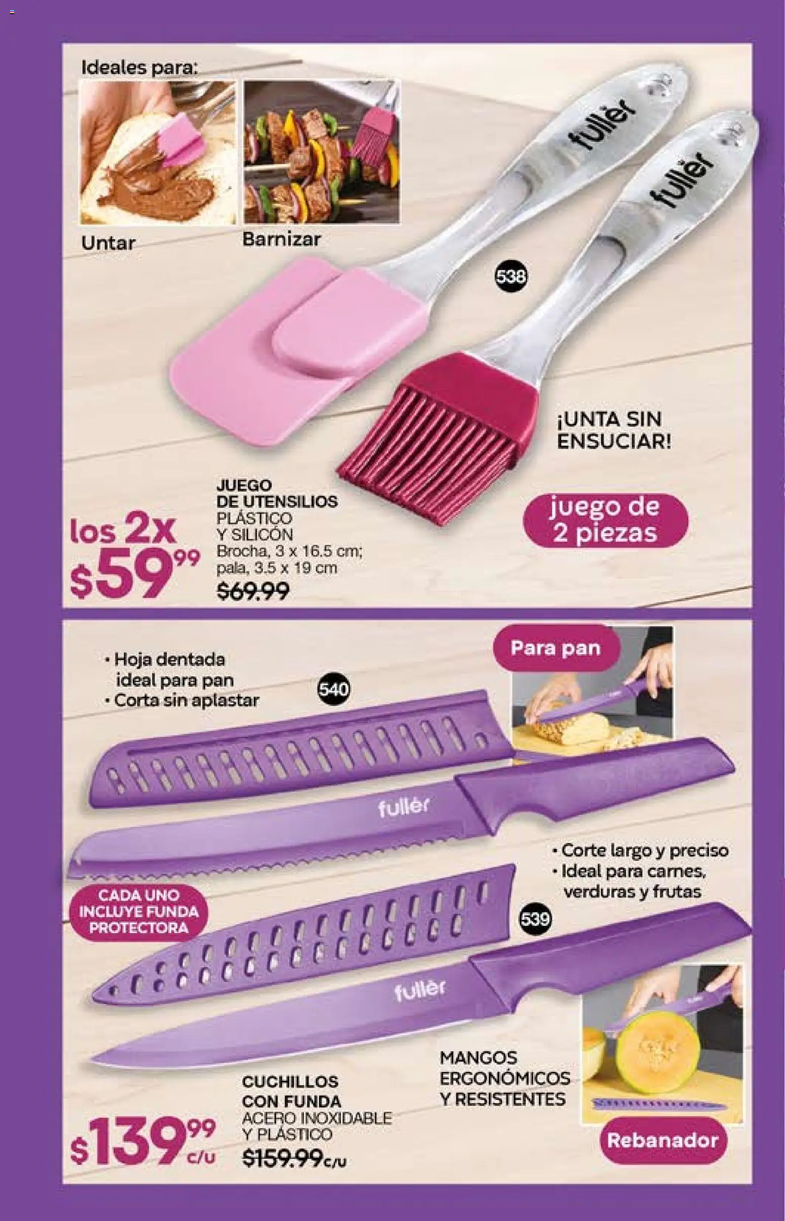 Nuevas ofertas de Fuller válidas en toda la República Mexicana desde el 01.04.2026. ¡Encuentra las mejores ofertas en Fuller campaña 26 2026! | Página: 188 | Productos: Rebanador, Pan, Juego, Funda