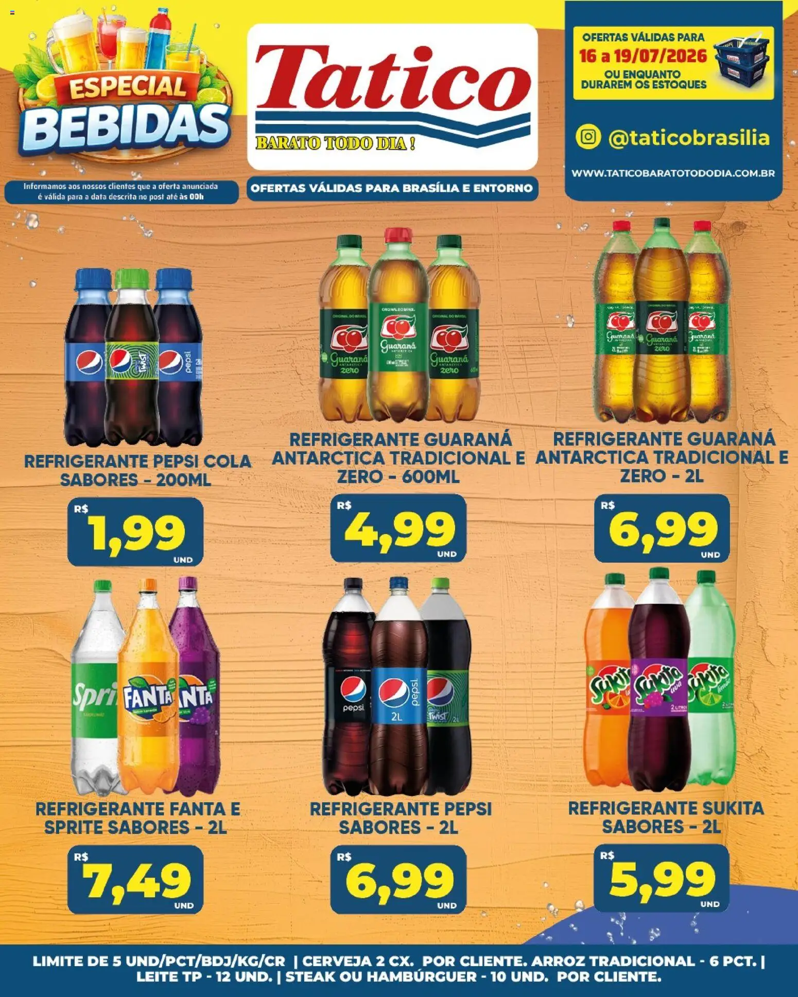 Tatico Folheto - válido de 20/07/2026 | Página: 54 | Produtos: Guaraná, Fanta, Leite, Refrigerante