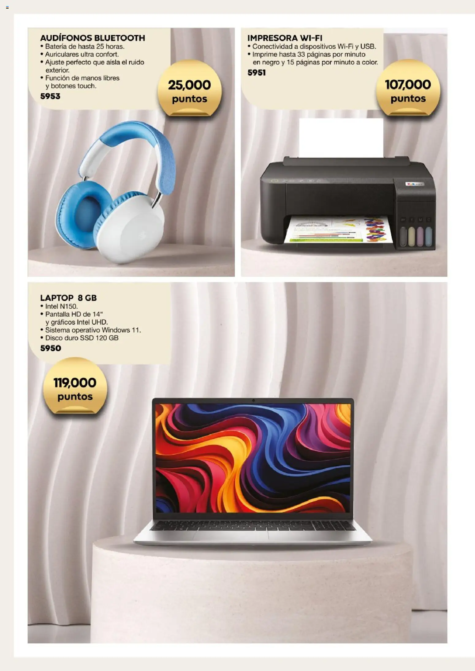 Nuevas ofertas de Fuller válidas en toda la República Mexicana desde el 15/06/2026. ¡Encuentra las mejores ofertas en Fuller catálogo Puntos! | Página: 36 | Productos: Impresora, Audífonos, Batería, Laptop