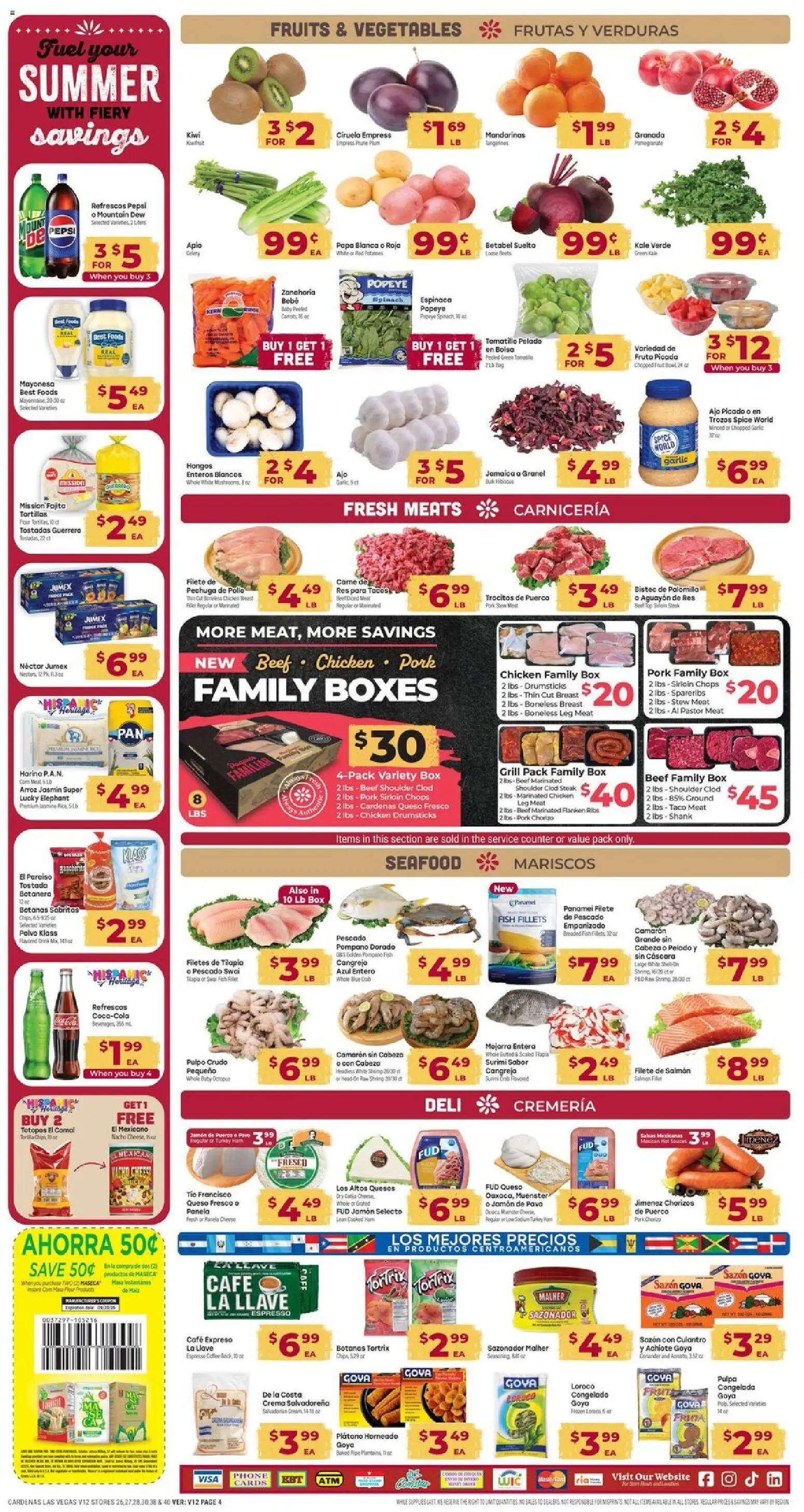 Cardenas Weekly Ad - valid from 09/16/2026 | Page: 4 | Products: Meat, Chicken drumsticks, Fruits, Celery