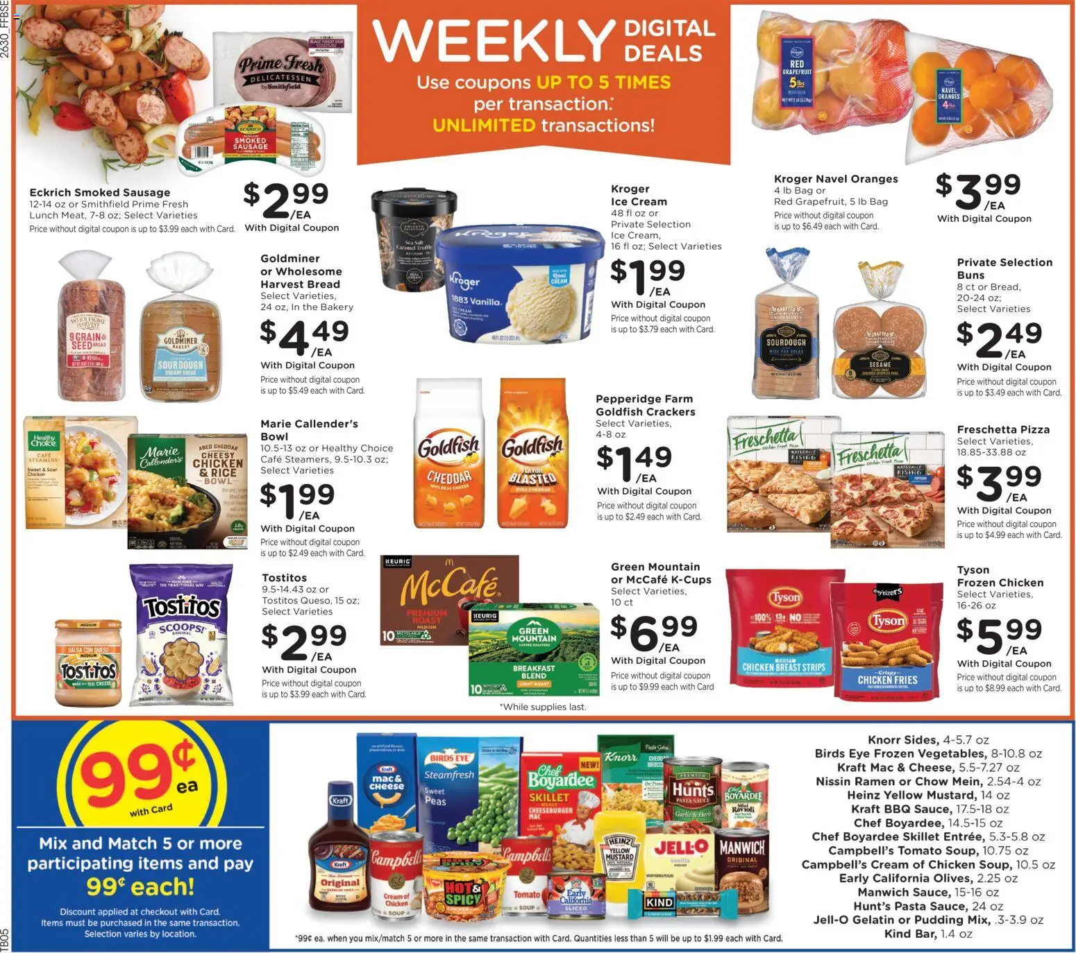 Fry's Food Weekly Ad - valid from 08/26/2026 | Page: 2 | Products: Bakery, Cheese, Sauce, Bag