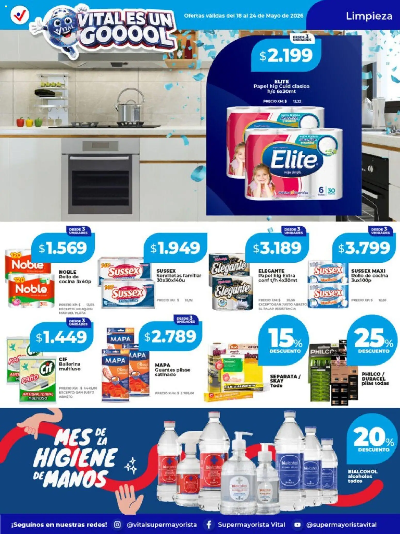 Vital - Ofertas │ válido desde el 18.05.2026 | Página: 8 | Productos: Cocina, Servilletas, Guantes