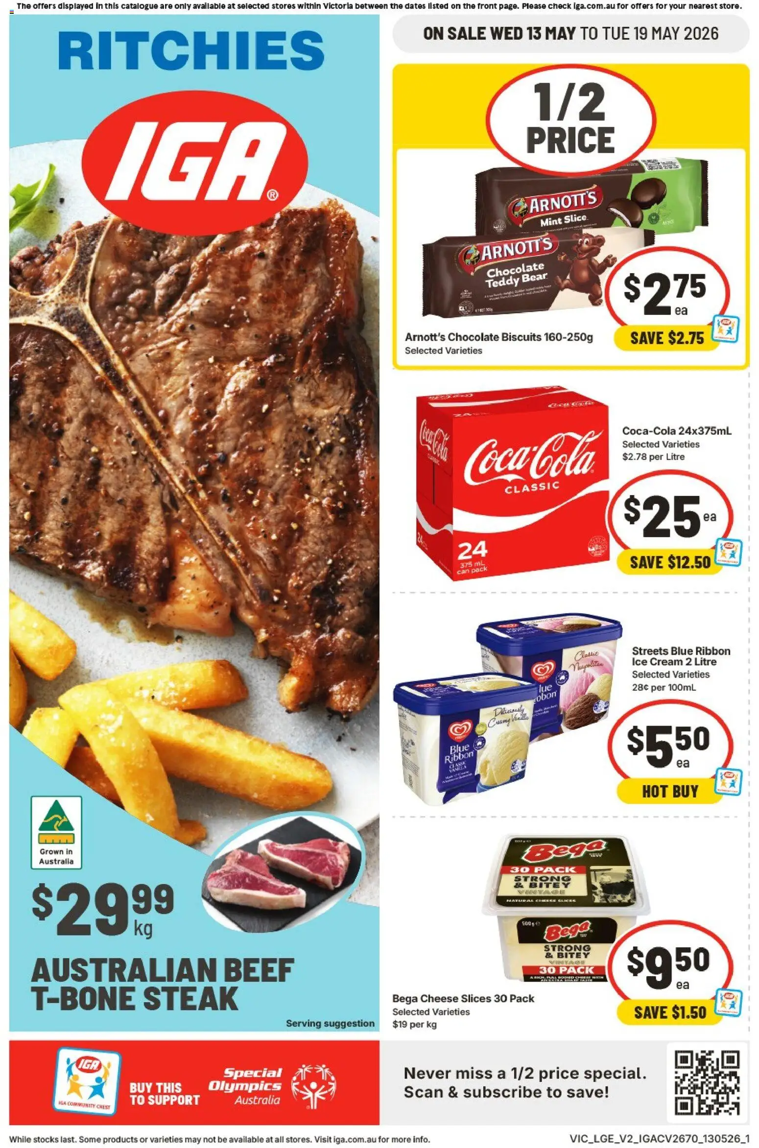 Ritchies catalogue - valid from 13.05.2026 | Page: 1 | Products: Pork, Cream, Biscuits, Ice cream