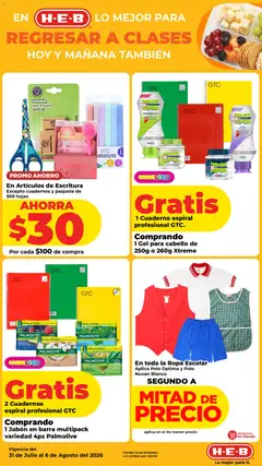 Vista previa de H-E-B folleto, nuevo folleto de la tienda, válido en México a partir del 31/07/2026 | Página: 4 | Productos: Algodón, Ropa, Barra, Jabón