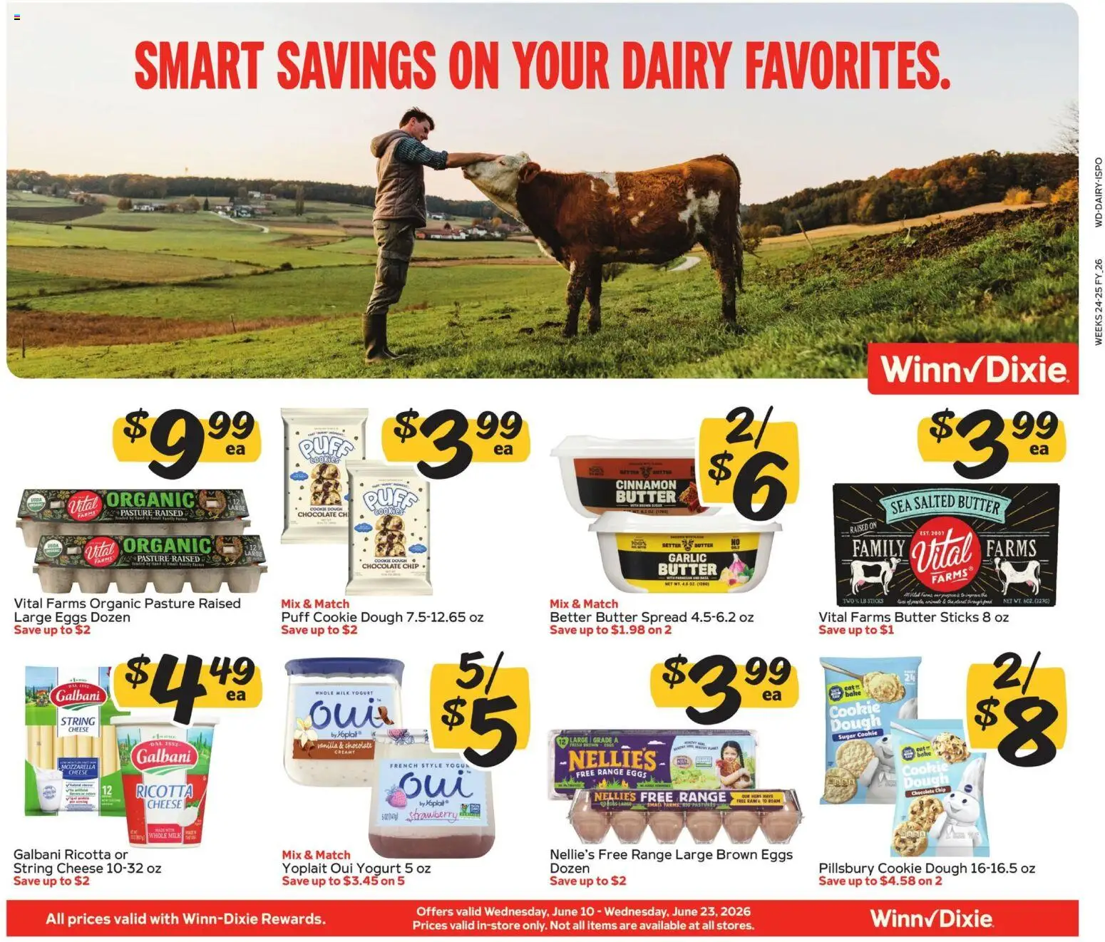 Winn Dixie In-Store Flyer - valid from 10.06.2026 | Page: 6 | Products: Butter, Chocolate, Cookies, Sugar