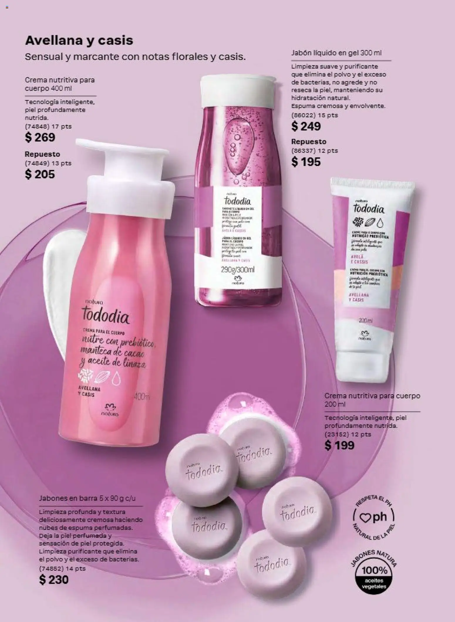 Nuevas ofertas de Natura válidas en toda la República Mexicana desde el 21/08/2026. ¡Encuentra las mejores ofertas en Natura campaña 13 2026! | Página: 113 | Productos: Jabón líquido, Crema, Aceite, Barra