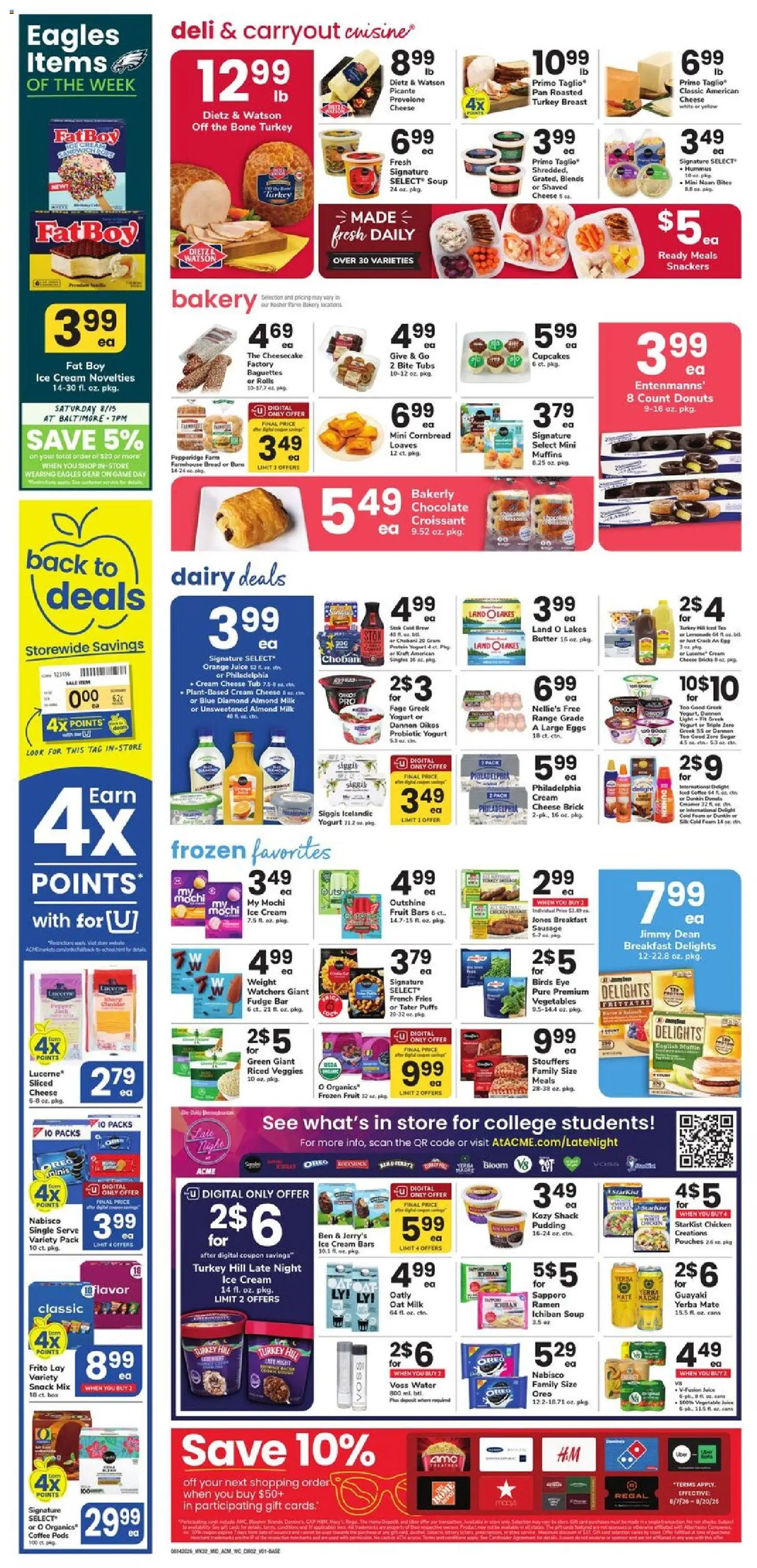 Acme Weekly Ad - valid from 08/14/2026 | Page: 2 | Products: Bakery, Oreo, Iced tea, Muffins