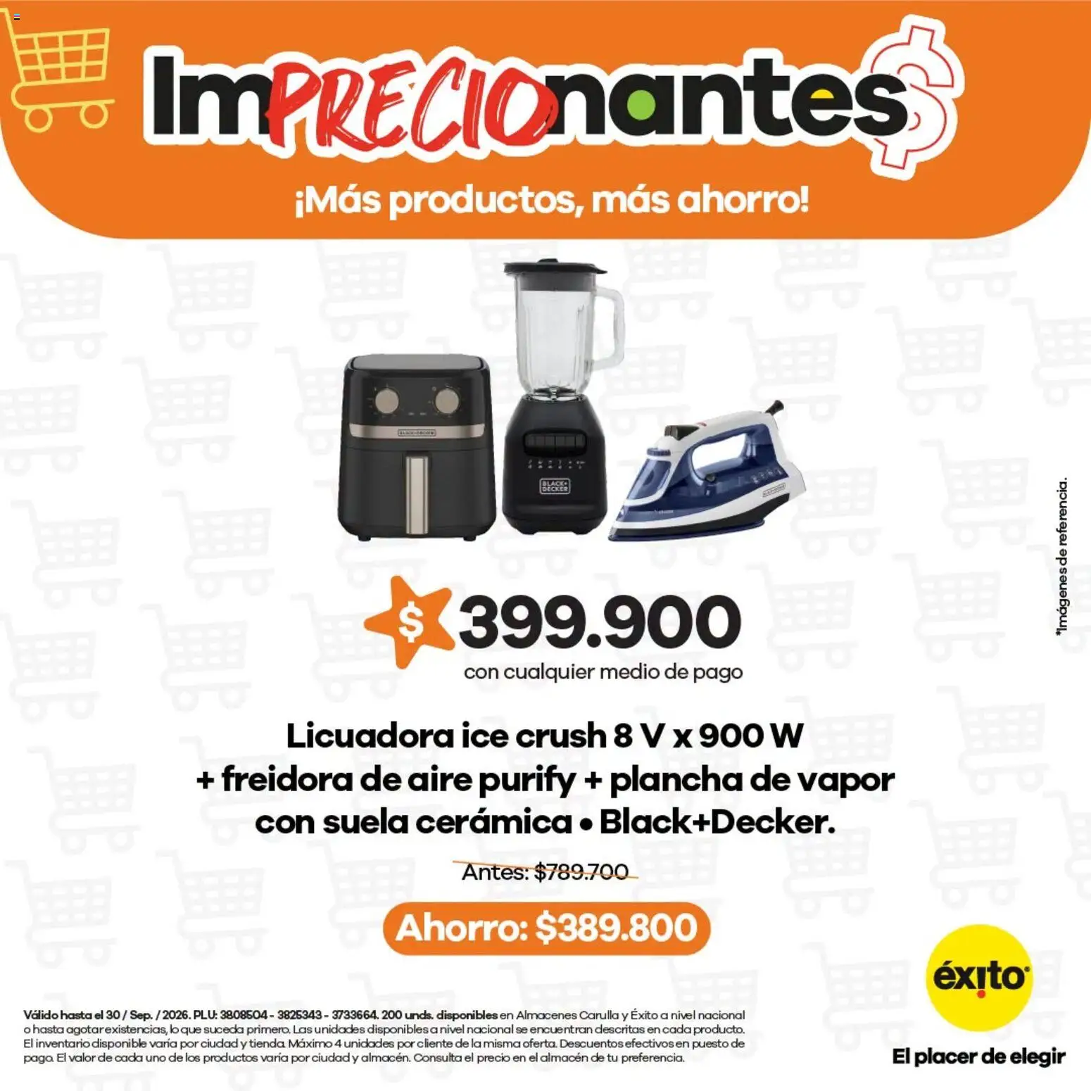 Éxito revista - valida desde el 16/08/2026 | Página: 1 | Productos: Plancha, Freidora de aire, Licuadora, Freidora