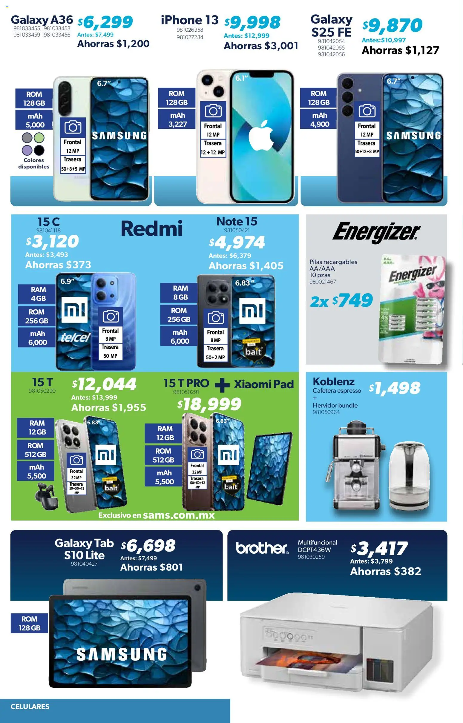Nuevas ofertas de Sam's Club válidas en toda la República Mexicana desde el 03.06.2026. ¡Encuentra las mejores ofertas en Sam's Club catálogo Mi gran jugada. Es comprar productos únicos! | Página: 22 | Productos: Cafetera, Hervidor, Pilas