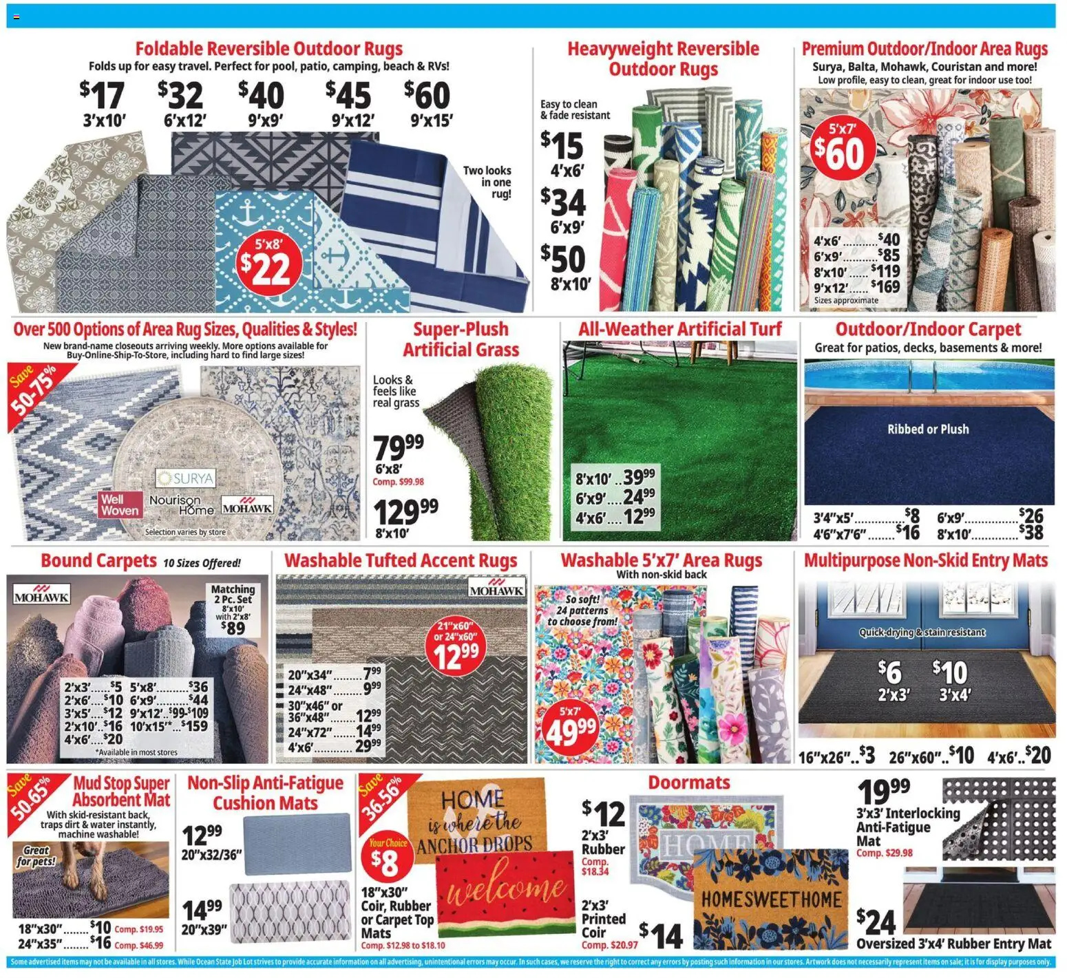 Ocean State Job Lot Weekly Ad - MA - valid from 07/30/2026 | Page: 11 | Products: Carpet, Anchor, Water, Cushion