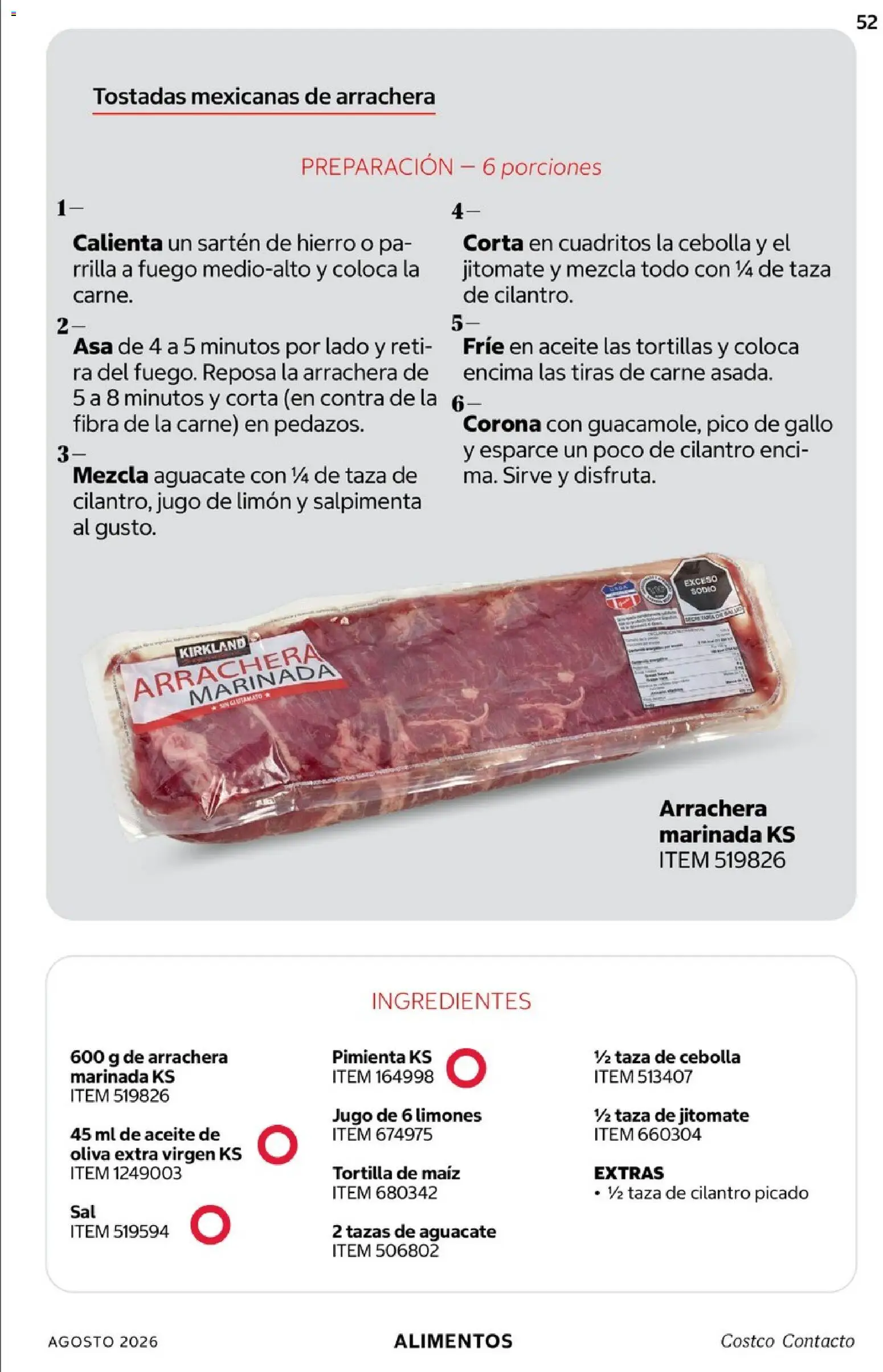 Nuevas ofertas de Costco válidas en toda la República Mexicana desde el 01/08/2026. ¡Encuentra las mejores ofertas en Costco catálogo Agosto! | Página: 52 | Productos: Cebolla, Taza, Pico, Ingredientes