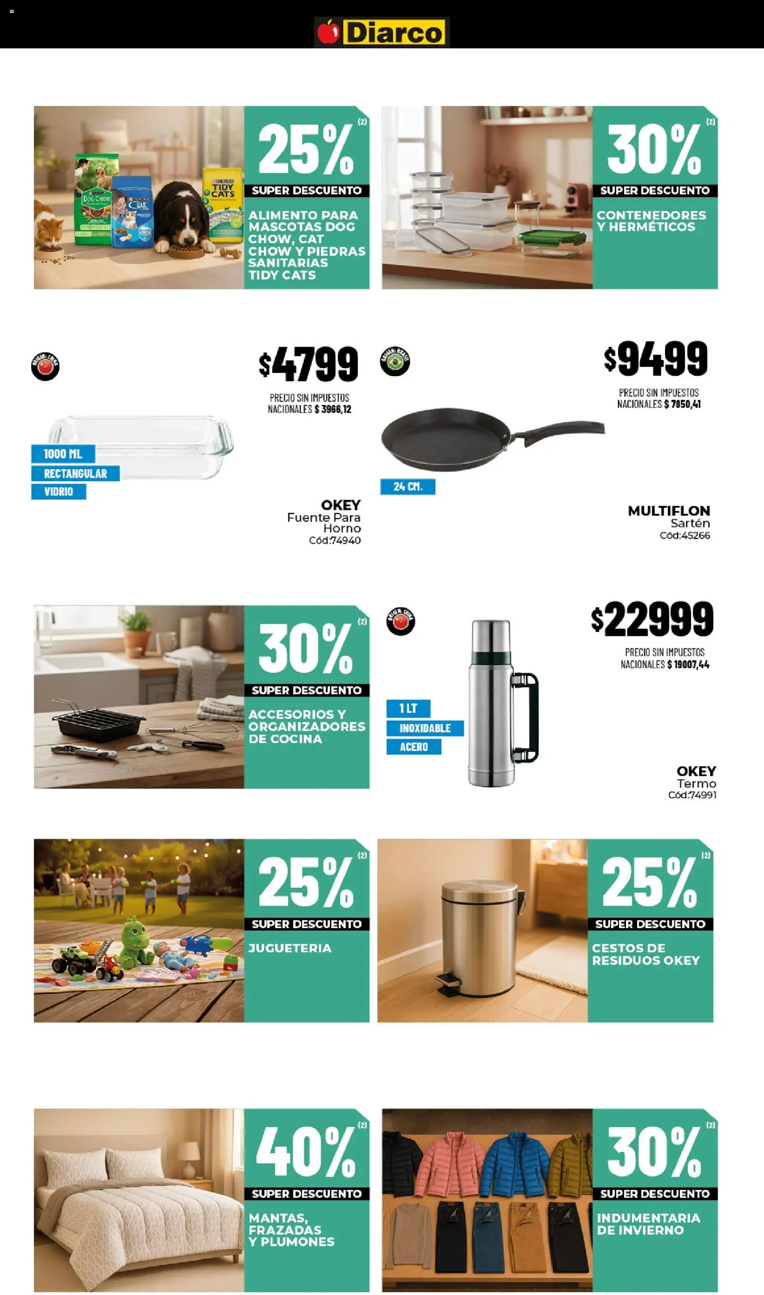 Diarco - Ofertas Sur │ válido desde el 03/08/2026 | Página: 18 | Productos: Horno, Cocina, Sartén, Fuente
