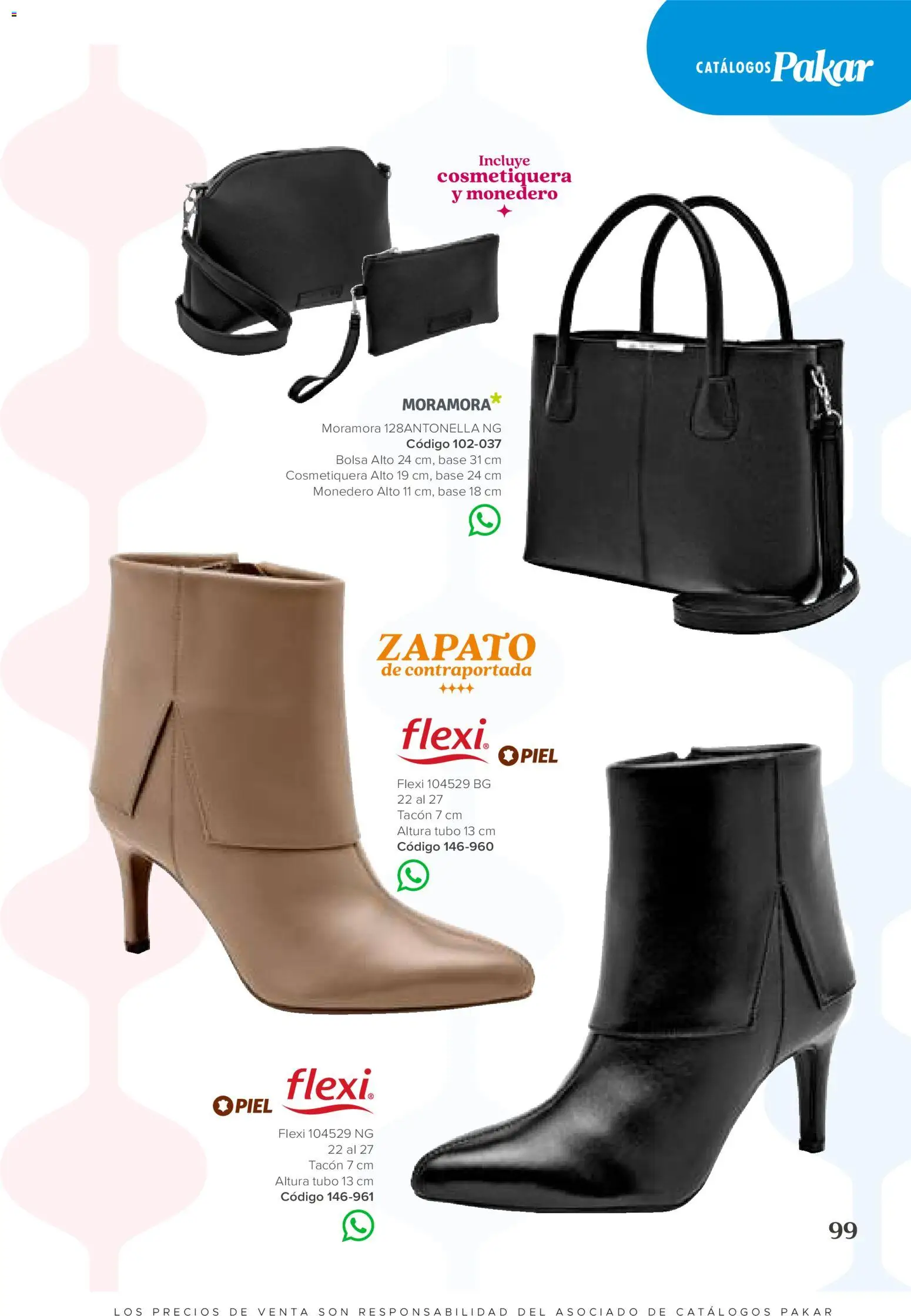 Nuevas ofertas de SC Pakar válidas en toda la República Mexicana desde el 31/07/2026. ¡Encuentra las mejores ofertas en SC Pakar catálogo Bota! | Página: 99 | Productos: Bolsa, Monedero