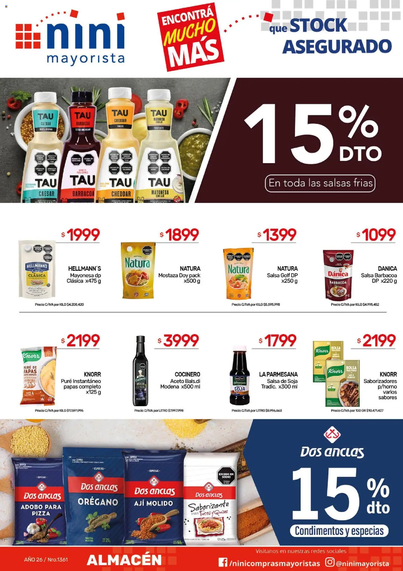 NINI Mayorista ofertas │ válido desde el 25.05.2026 | Página: 22 | Productos: Bolsa, Mayonesa, Aceto, Aji