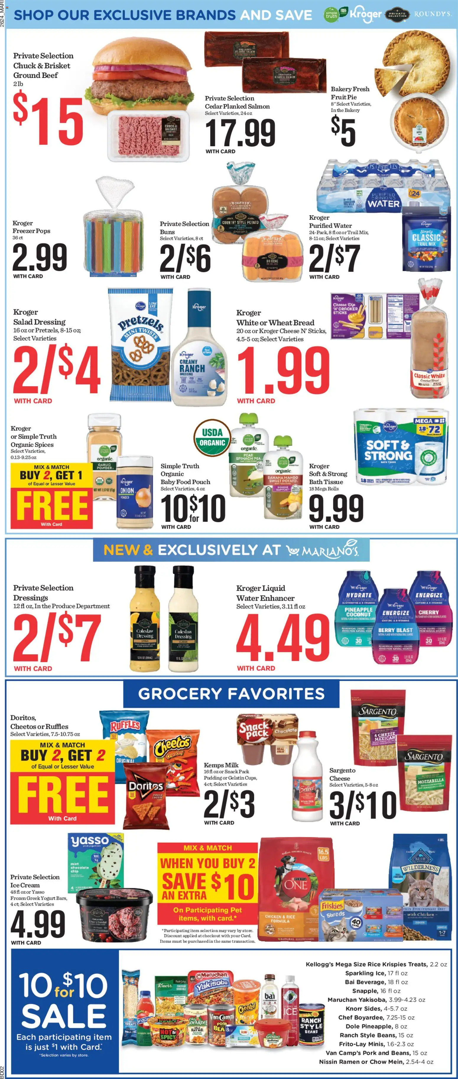 Mariano's Weekly Ad - valid from 07/15/2026 | Page: 8 | Products: Bread, Pea, Ground beef, Ice