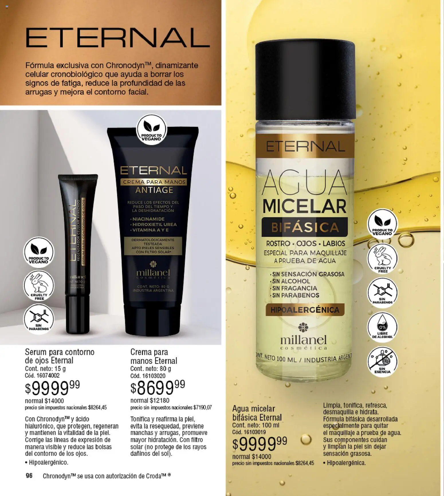 Millanel - Catálogo │ válido desde el 25.05.2026 | Página: 96 | Productos: Fragancia, Contorno de ojos, Serum, Agua
