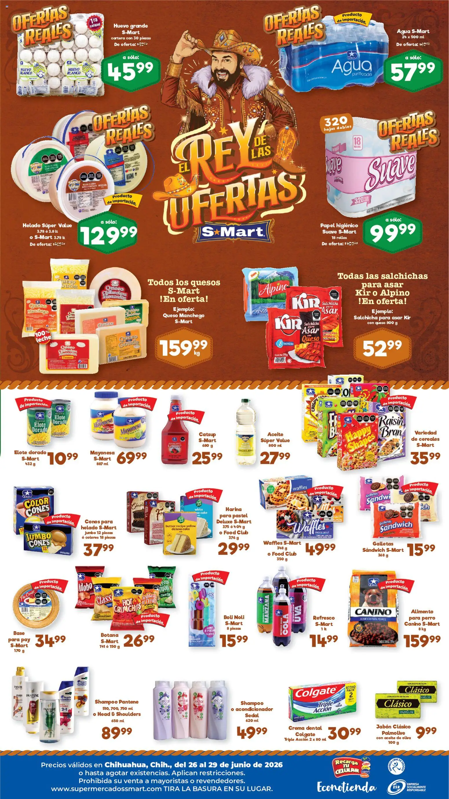 Nuevas ofertas de S-Mart válidas en toda la República Mexicana desde el 26/06/2026. ¡Encuentra las mejores ofertas en S-Mart folleto! | Página: 2 | Productos: Harina, Refresco, Huevo, Jabón