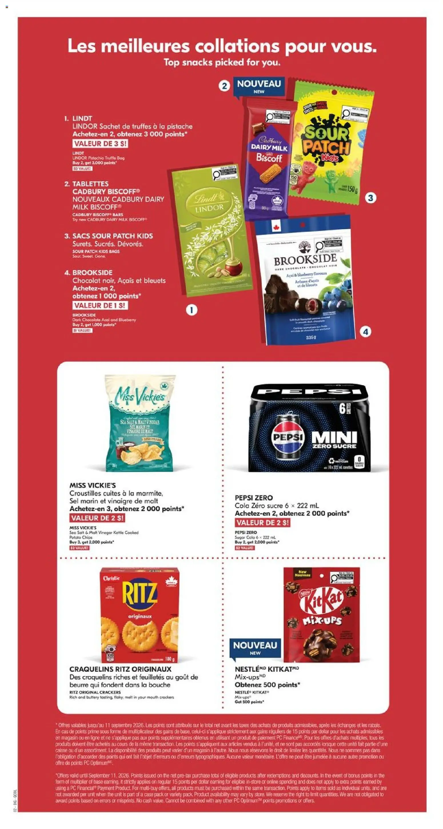 Pharmaprix flyer valid from Aug 22, 2026 | Page: 20 | Products: Chips, Crackers, Salt, Milk