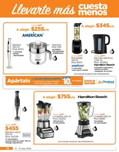 Vista previa de Chedraui folleto Bebé, nuevo folleto de la tienda, válido en México a partir del 12.05.2026 | Página: 10 | Productos: Robot, Licuadora, Vaporera, Batidora