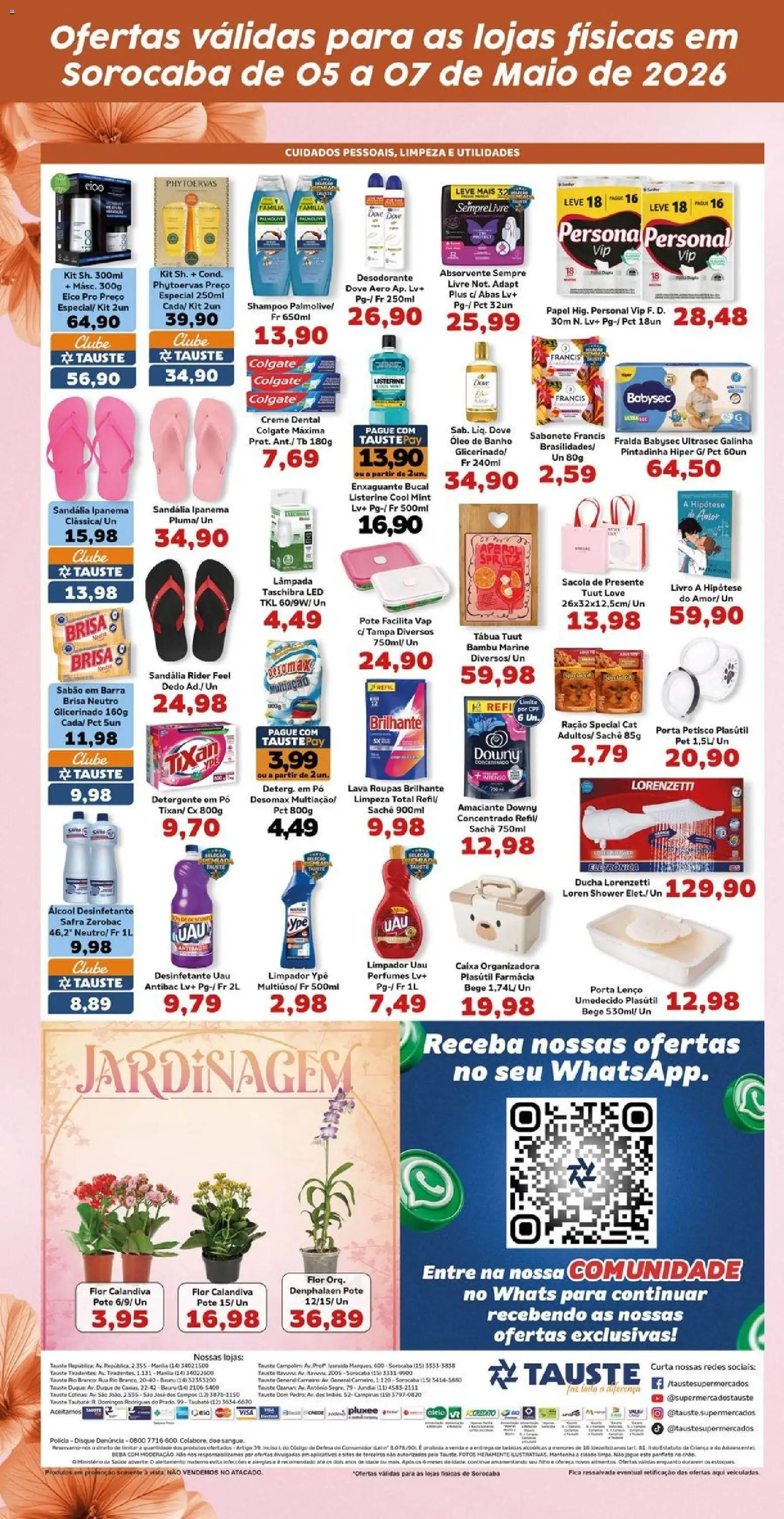 Tauste Folheto - válido de 05.05.2026 | Página: 5 | Produtos: Desodorante, Maiô, Amaciante, Desinfetante