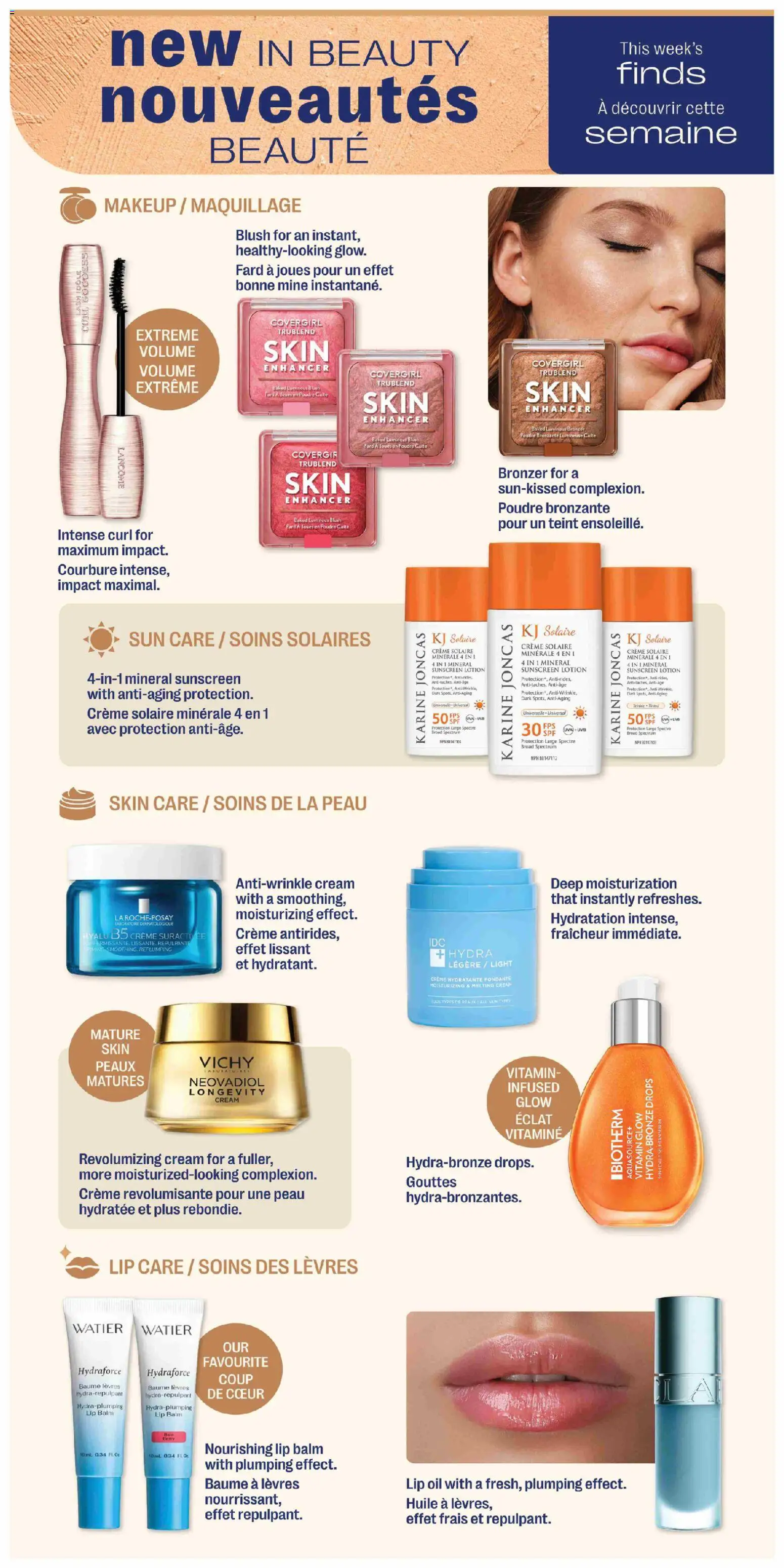 Jean Coutu flyer valid from 07.05.2026 | Page: 11 | Products: Cream, Blush, Sunscreen, Oil