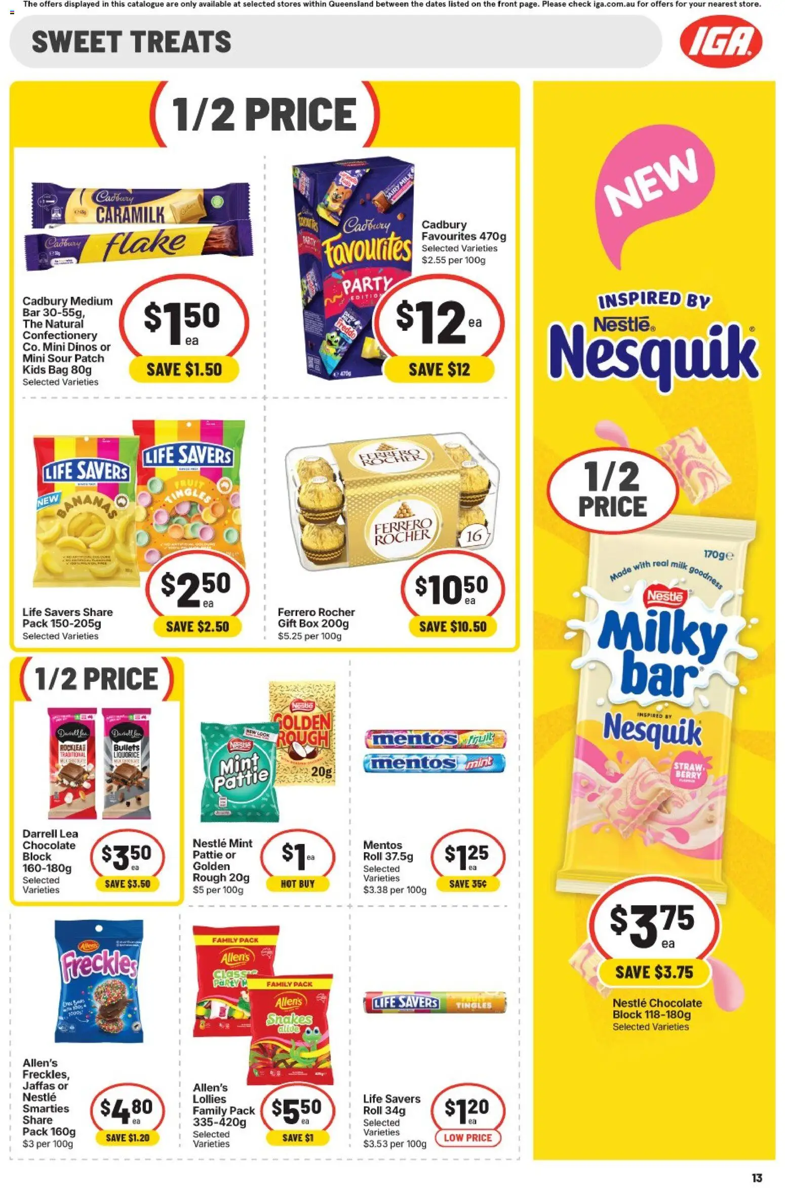 IGA catalogue - valid from 01/07/2026 | Page: 13 | Products: Box, Dairy, Lollies, Bag