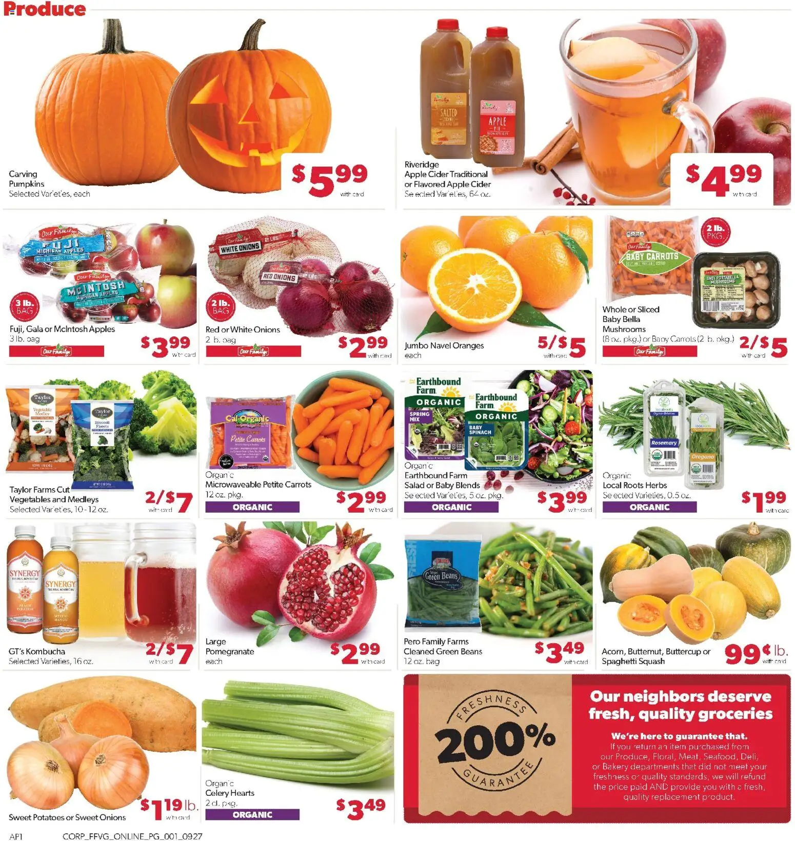 Family Fare Weekly Ad - valid from 09/27/2026 | Page: 7 | Products: Cider, Apples, Herbs, Spaghetti