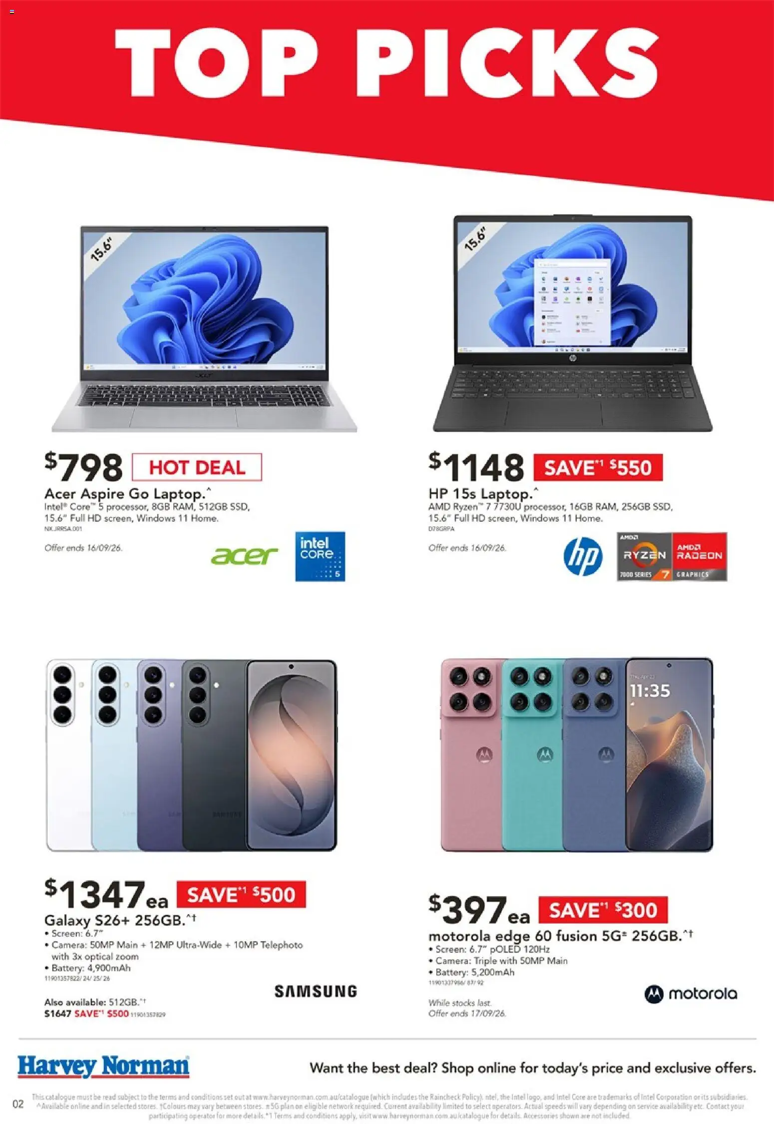 Harvey Norman catalogue - valid from 16/09/2026 | Page: 2 | Products: Battery, Camera, Screen